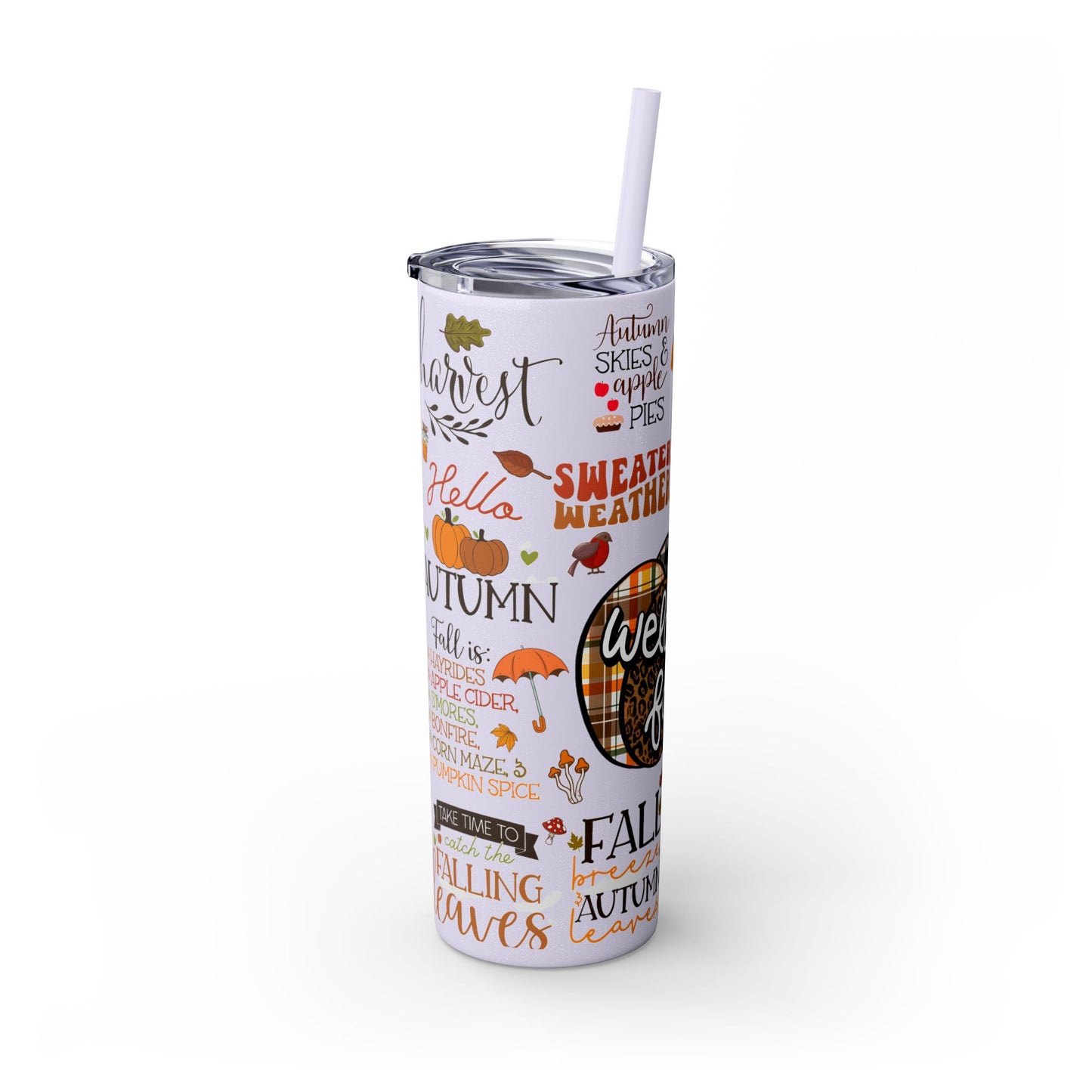 Skinny Tumbler with Straw, 20oz