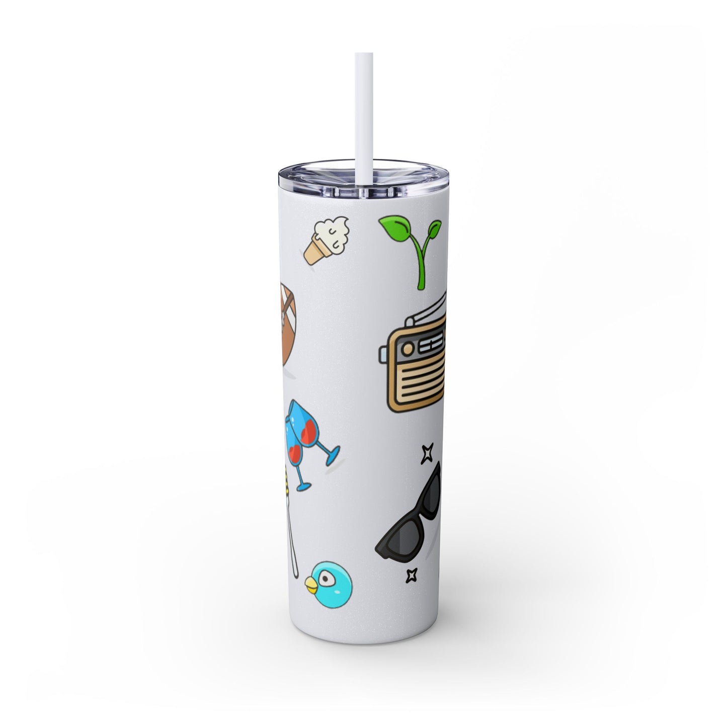 Skinny Tumbler with Straw, 20oz