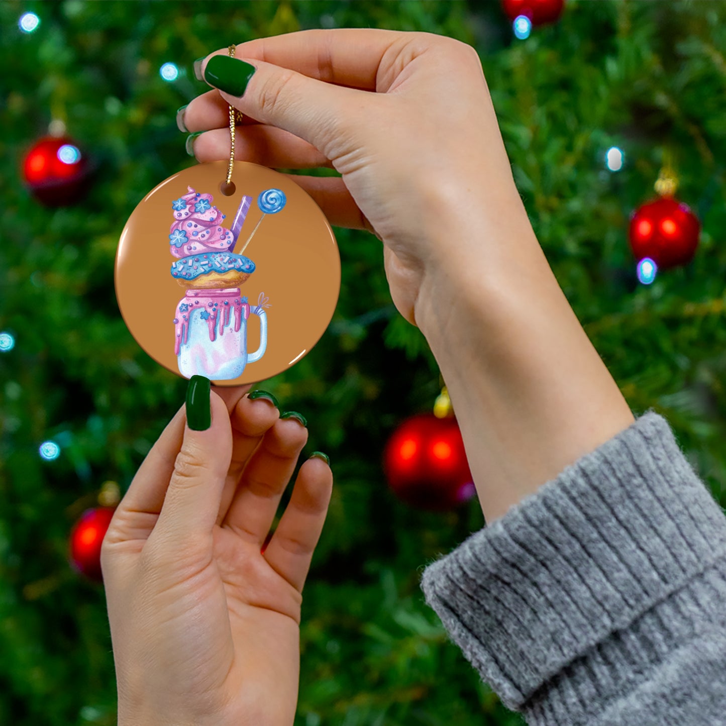Ceramic Ornament, 4 Shapes