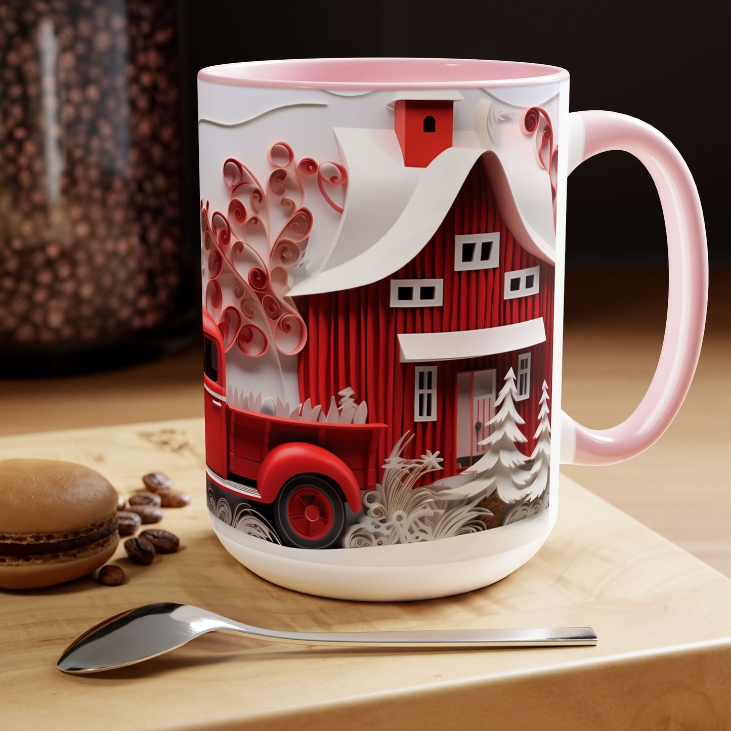 Two-Tone Coffee Mugs, 15oz
