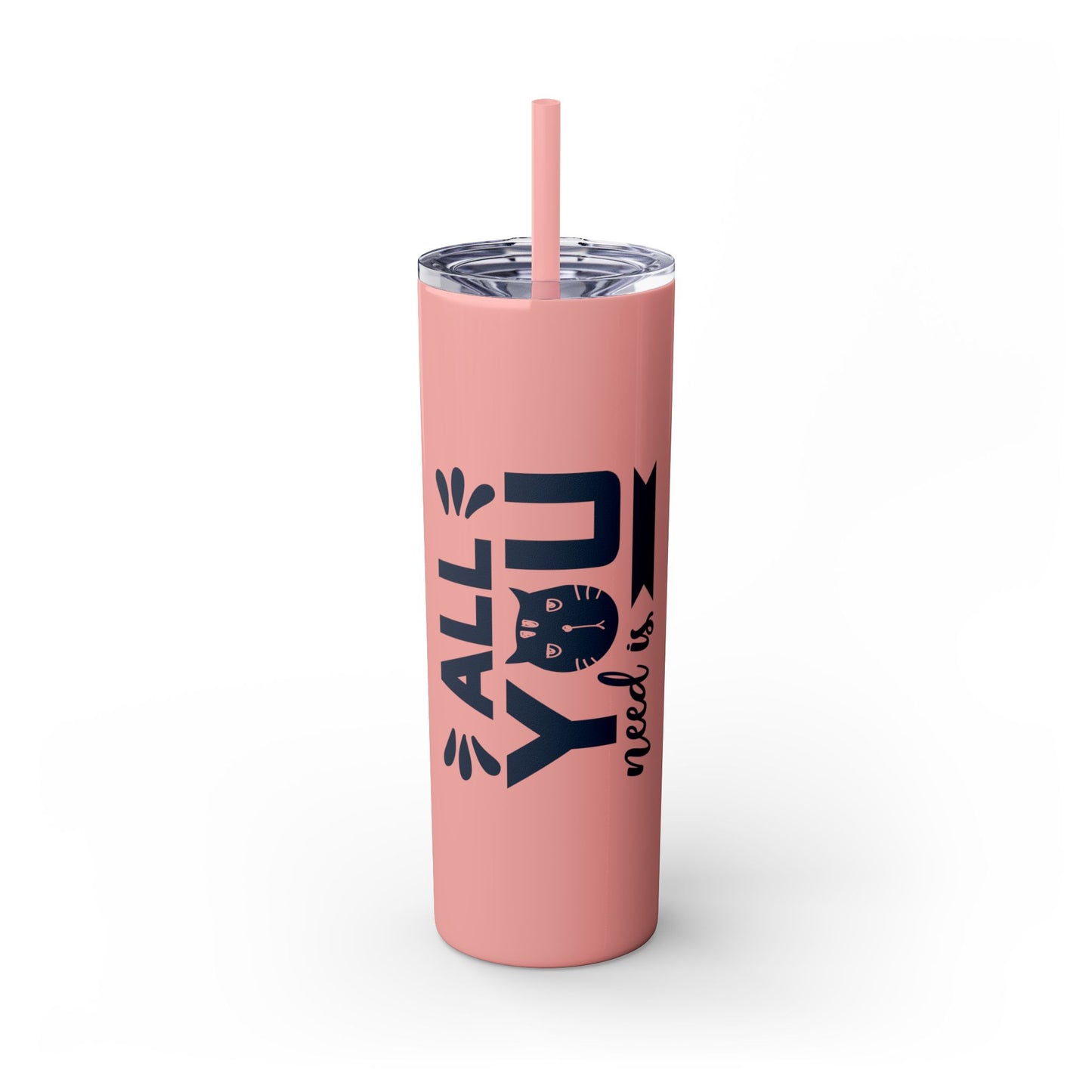 Skinny Tumbler with Straw, 20oz