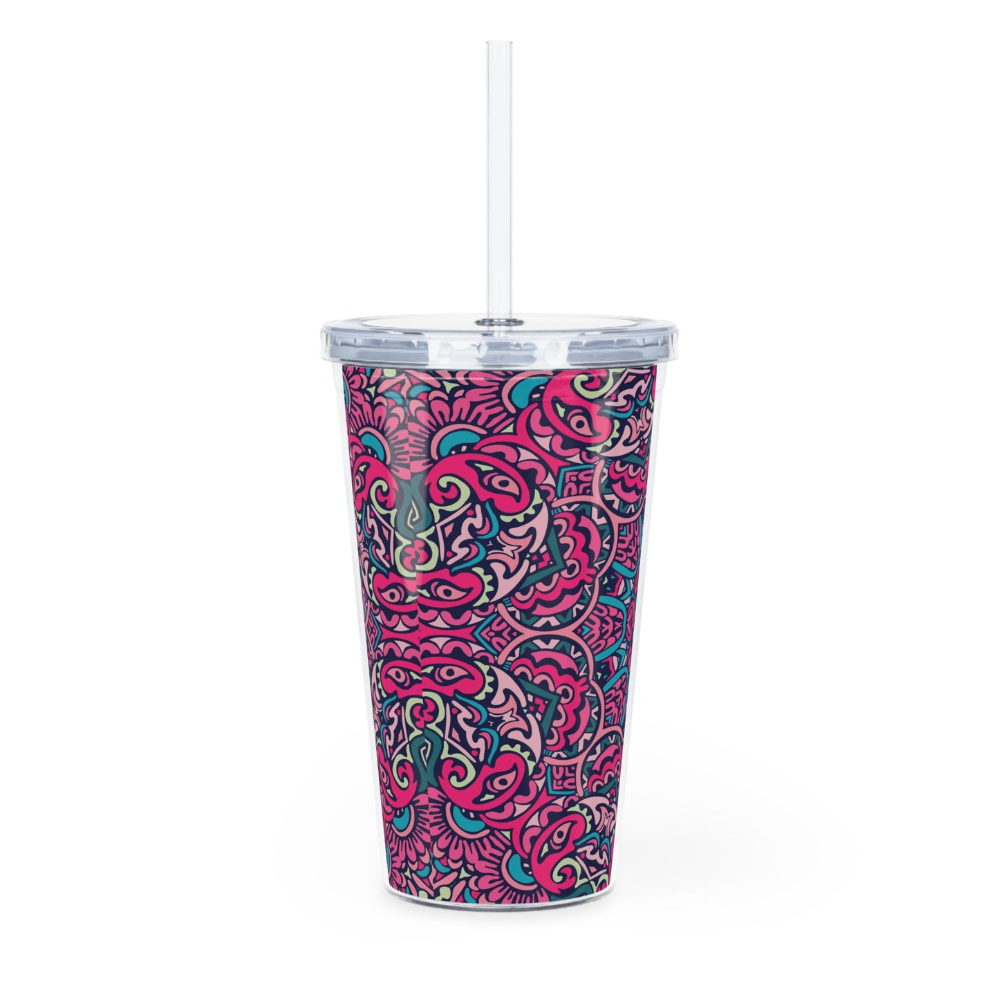 Plastic Tumbler with Straw