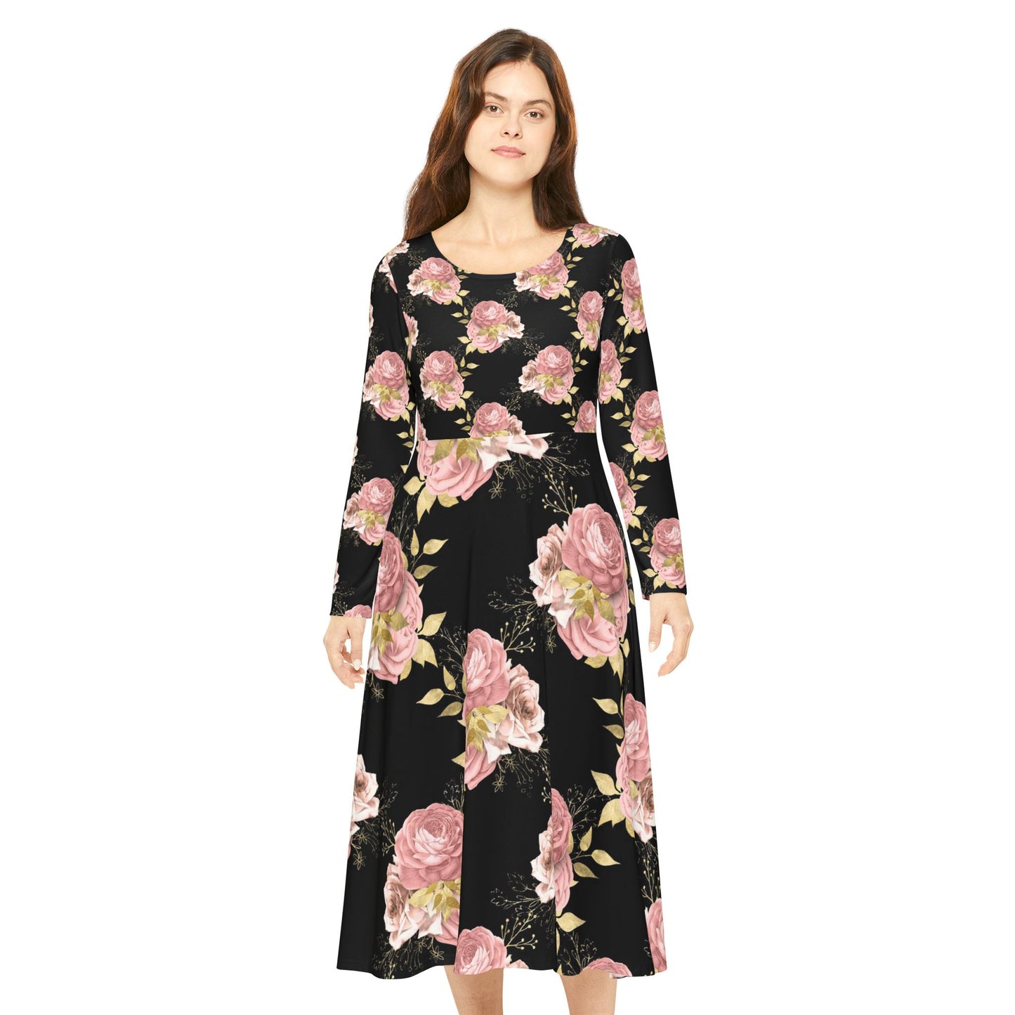 Women's Long Sleeve Dance Dress (AOP)