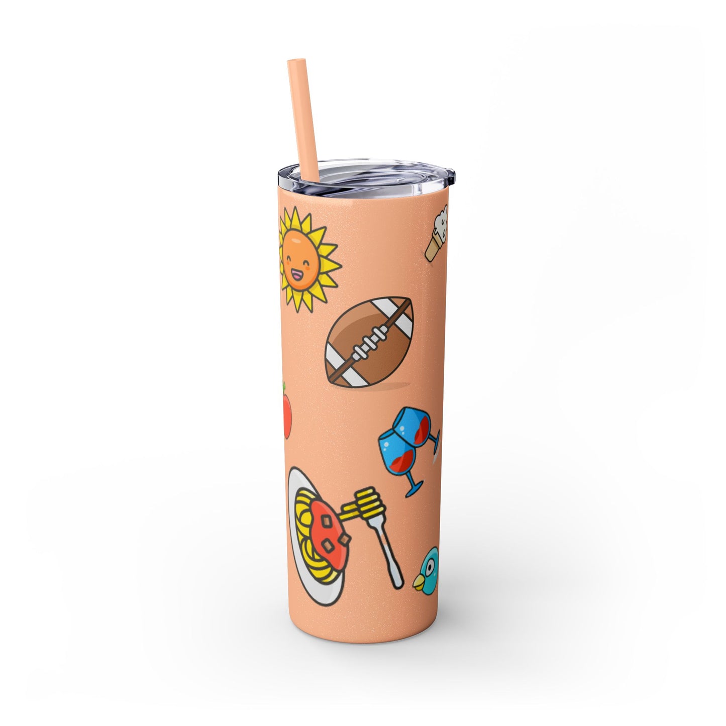 Skinny Tumbler with Straw, 20oz