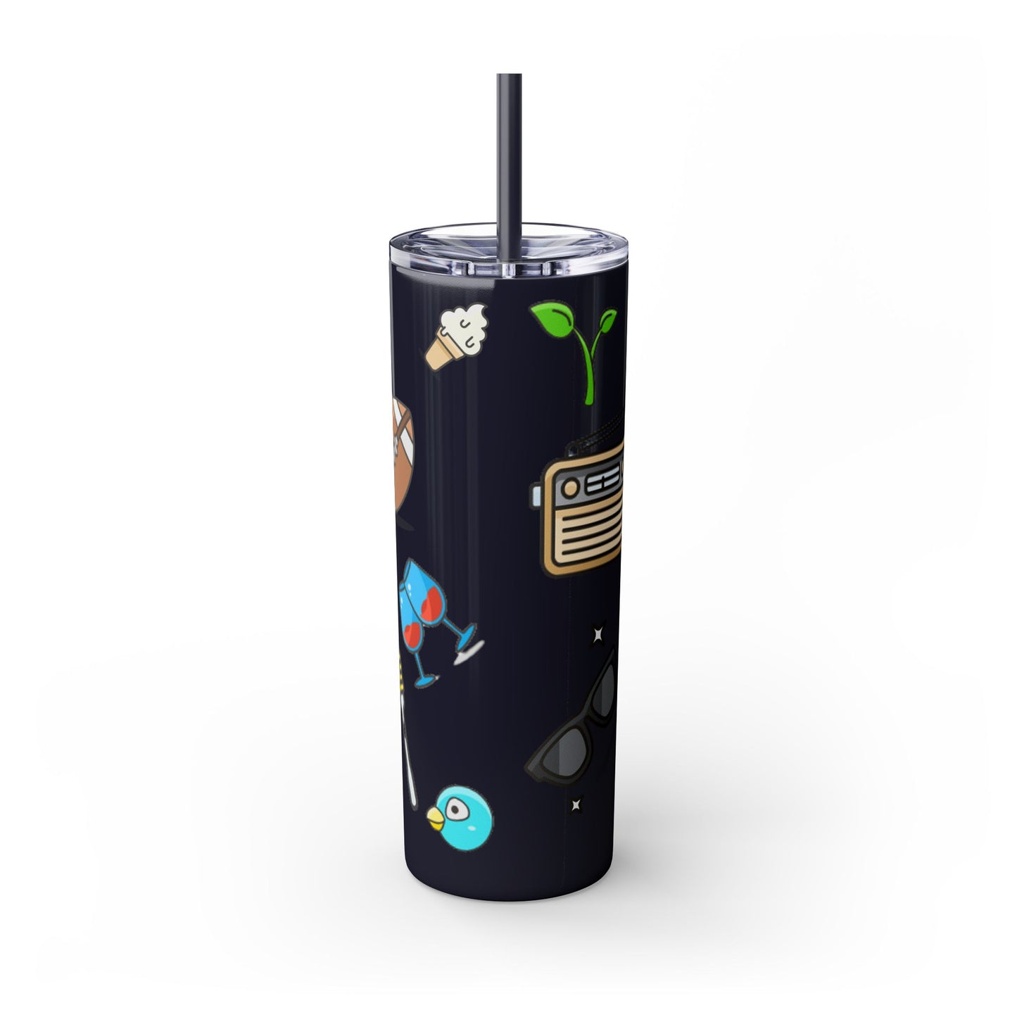 Skinny Tumbler with Straw, 20oz