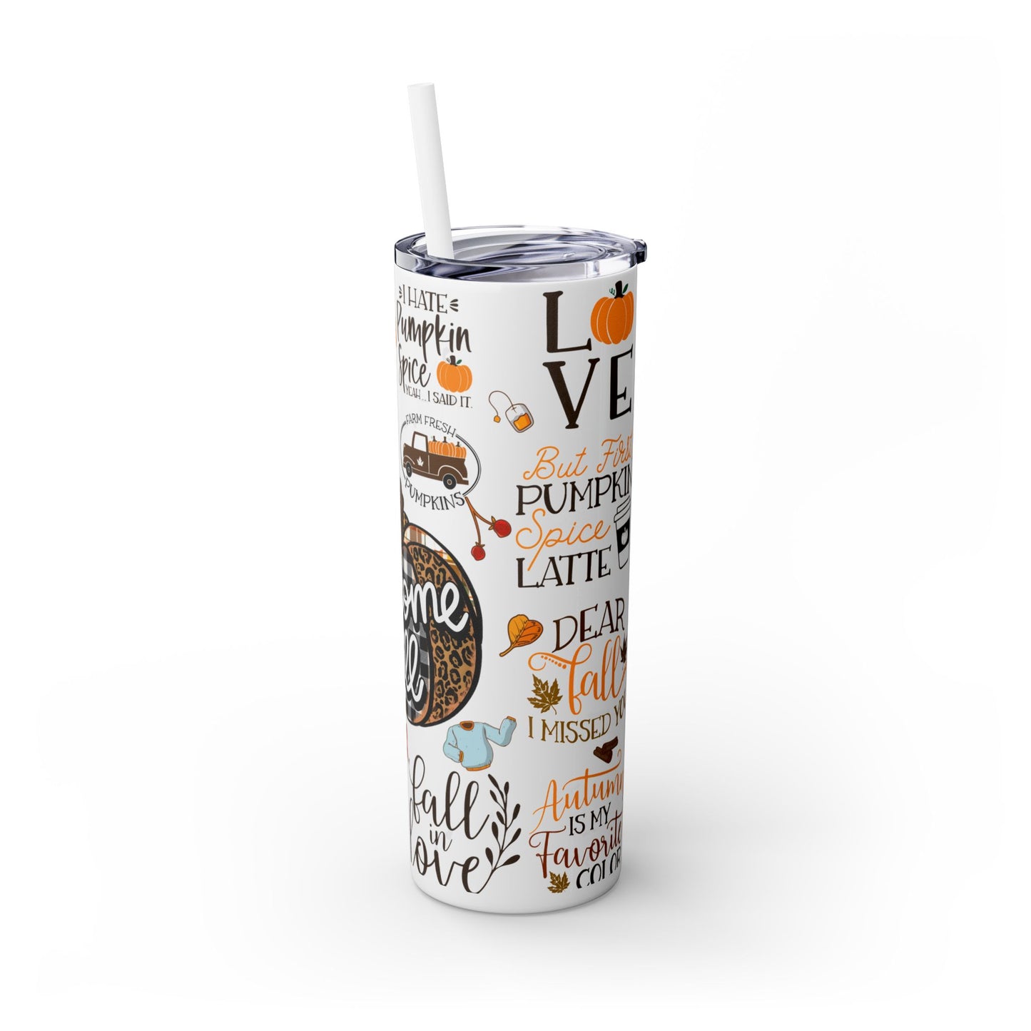 Skinny Tumbler with Straw, 20oz
