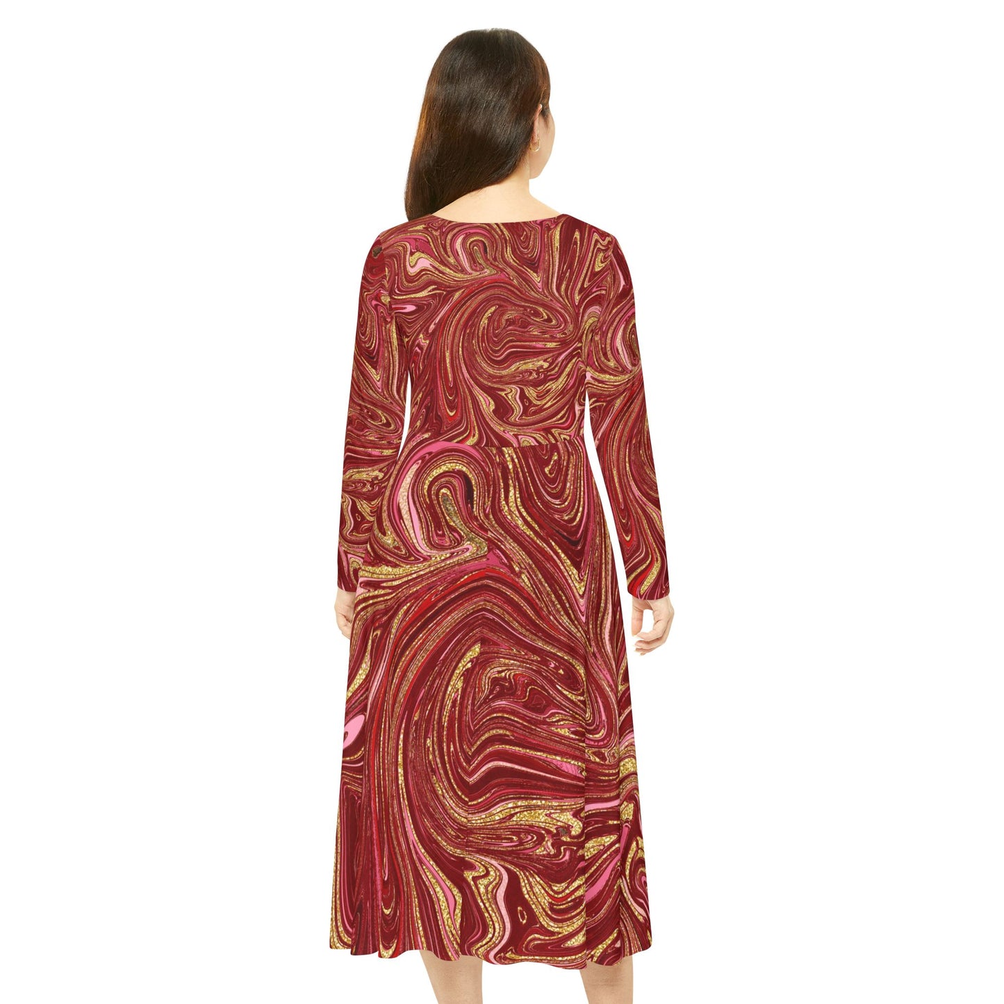 Women's Long Sleeve Dance Dress (AOP)