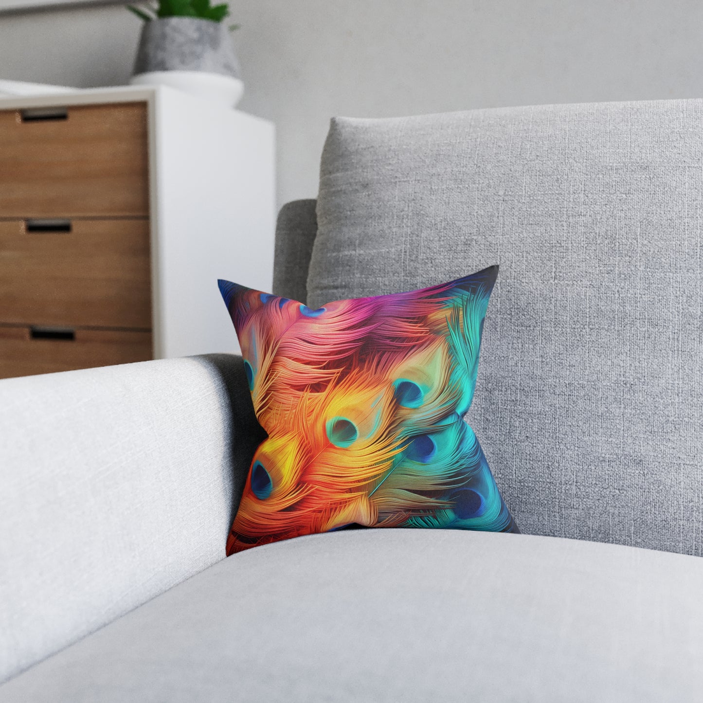 Square Pillow - Pink Back