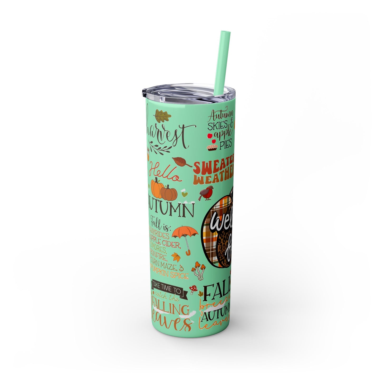 Skinny Tumbler with Straw, 20oz