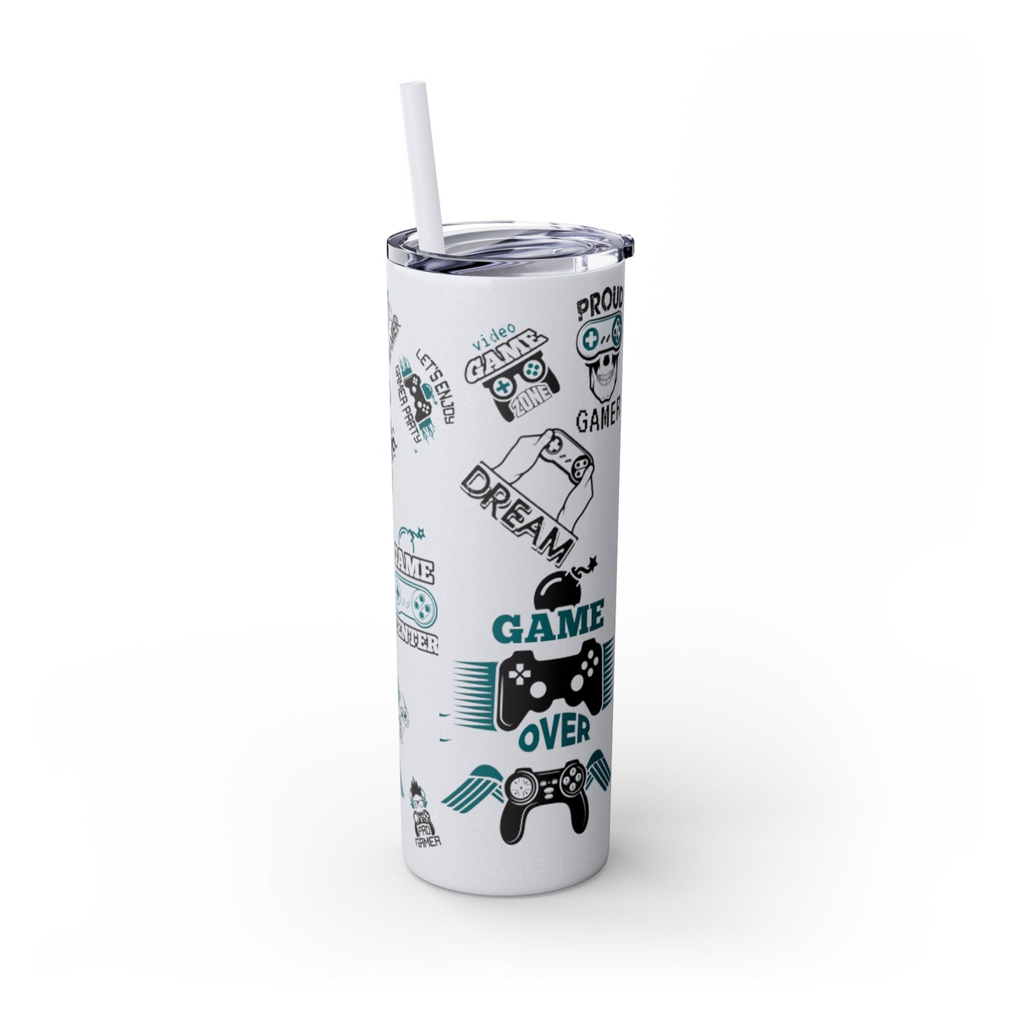 Skinny Tumbler with Straw, 20oz