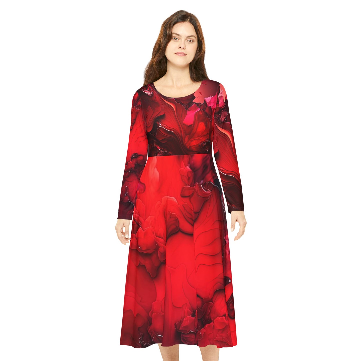 Women's Long Sleeve Dance Dress (AOP)