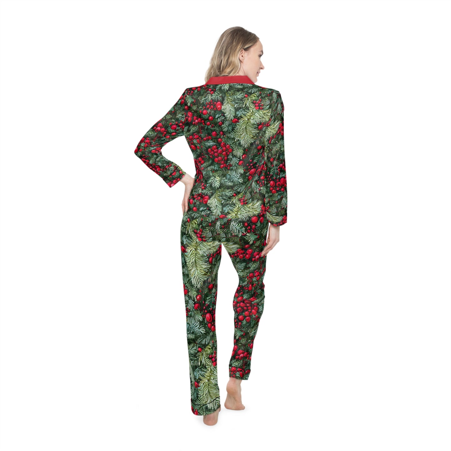 Women's Satin Pajamas (AOP)