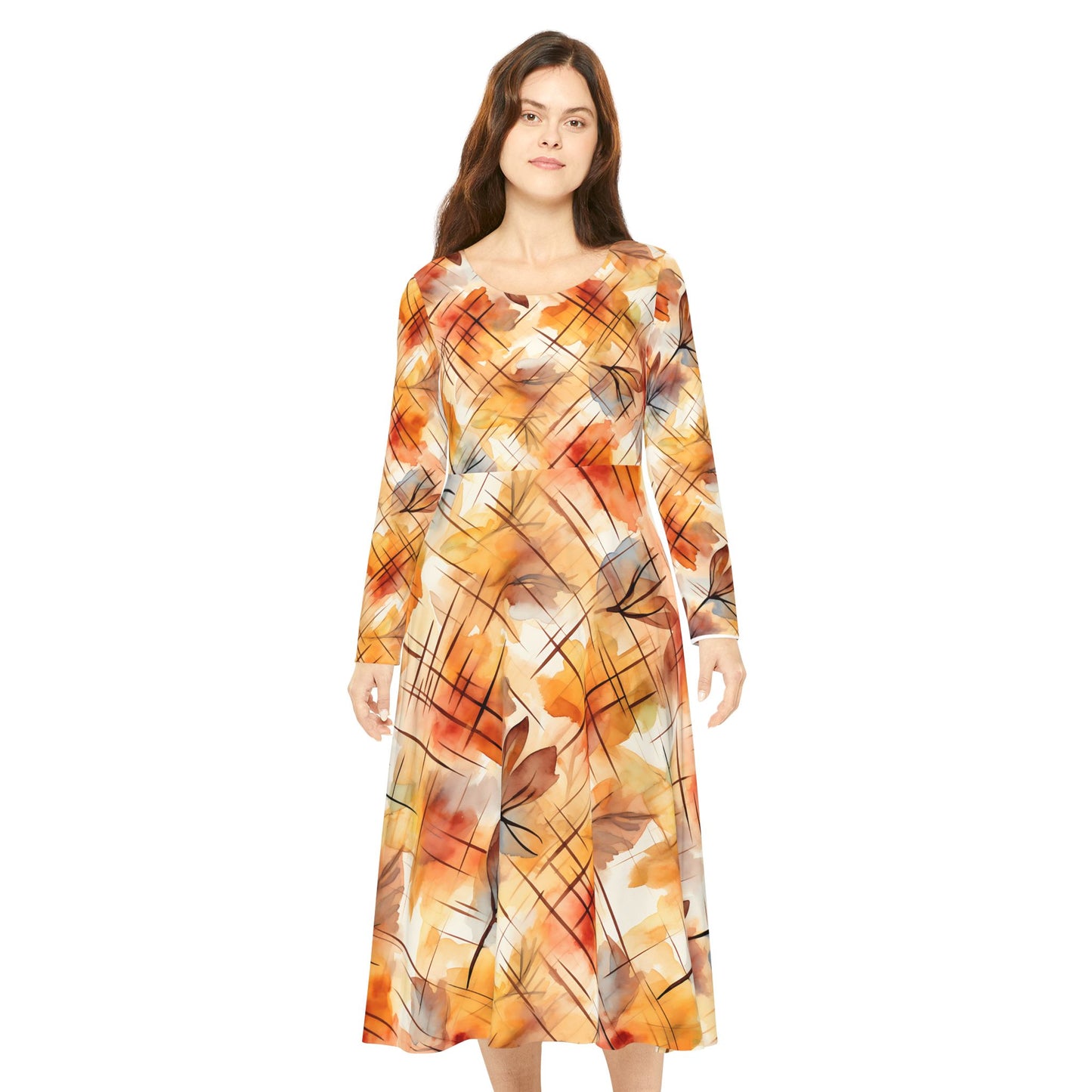 Women's Long Sleeve Dance Dress (AOP)