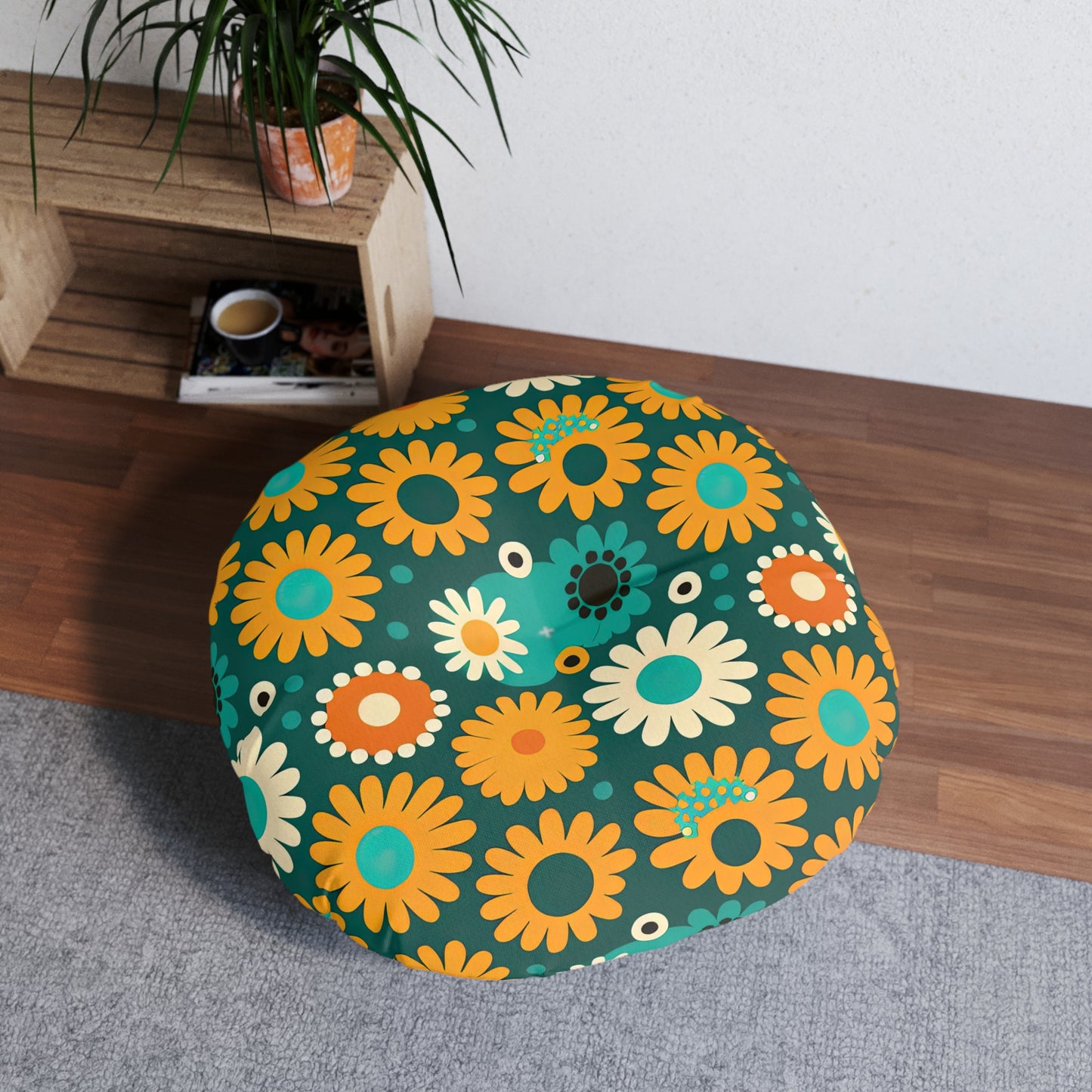 Tufted Floor Pillow, Round