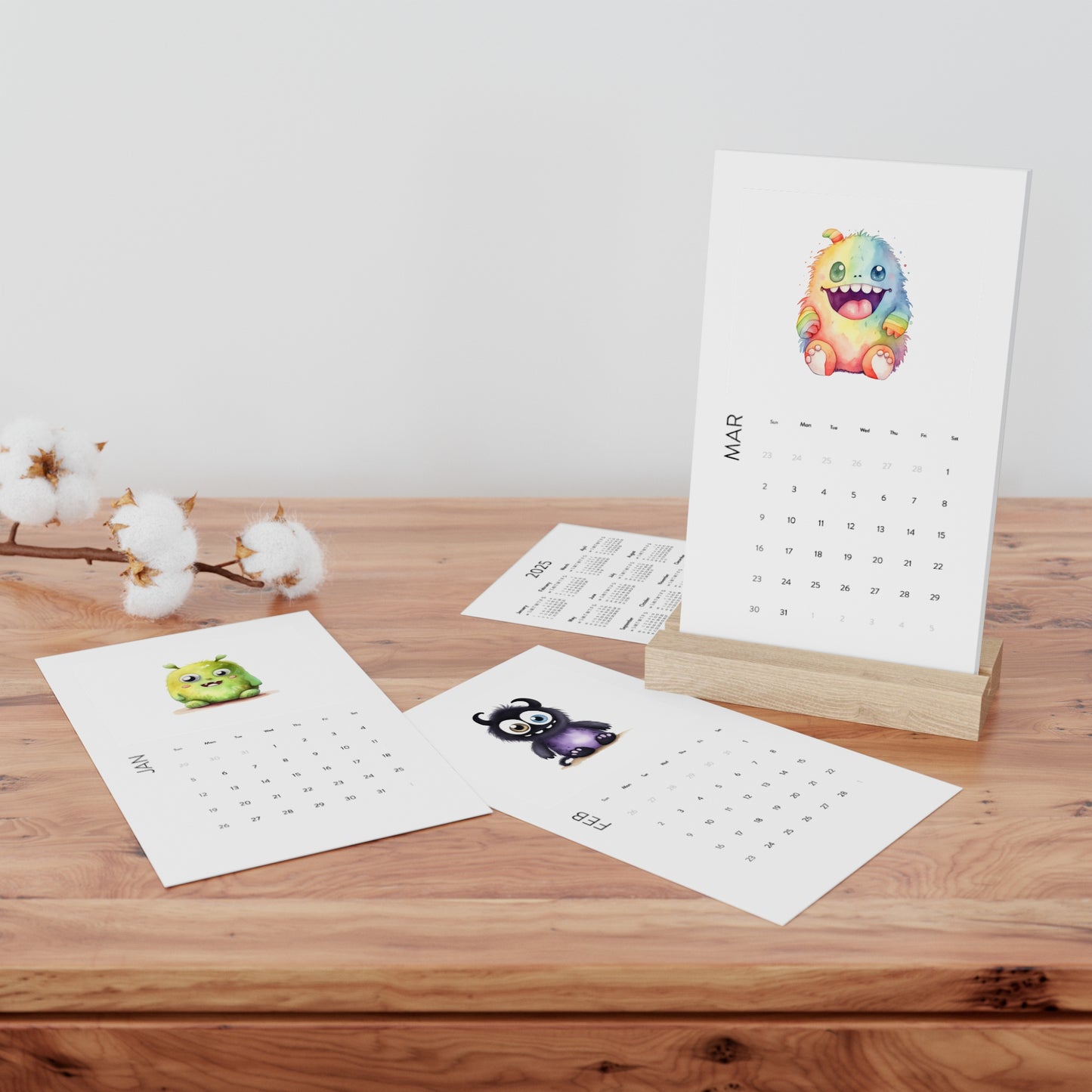 Vertical Desk Calendar (2024)