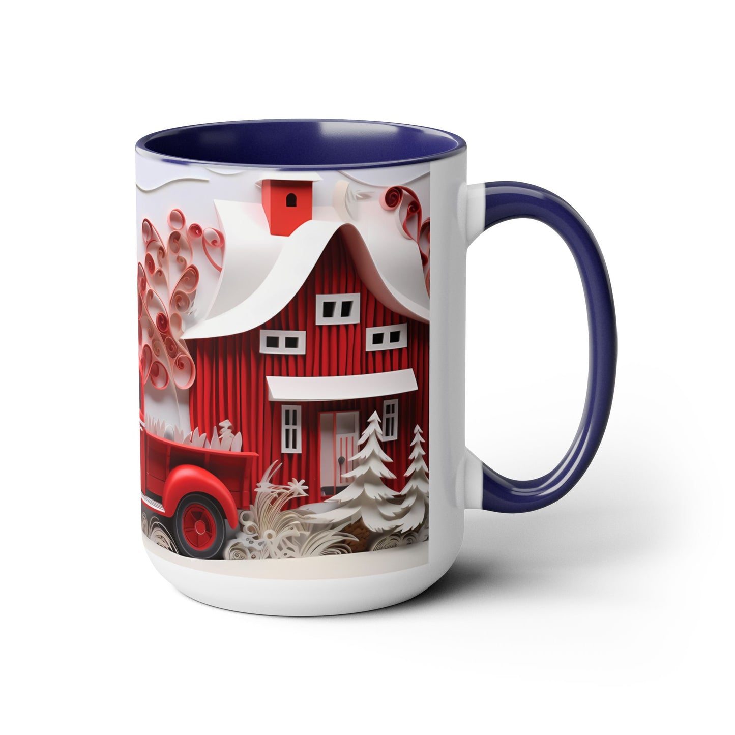 Two-Tone Coffee Mugs, 15oz