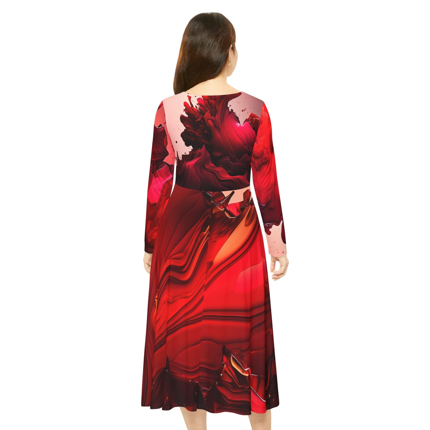 Women's Long Sleeve Dance Dress (AOP)