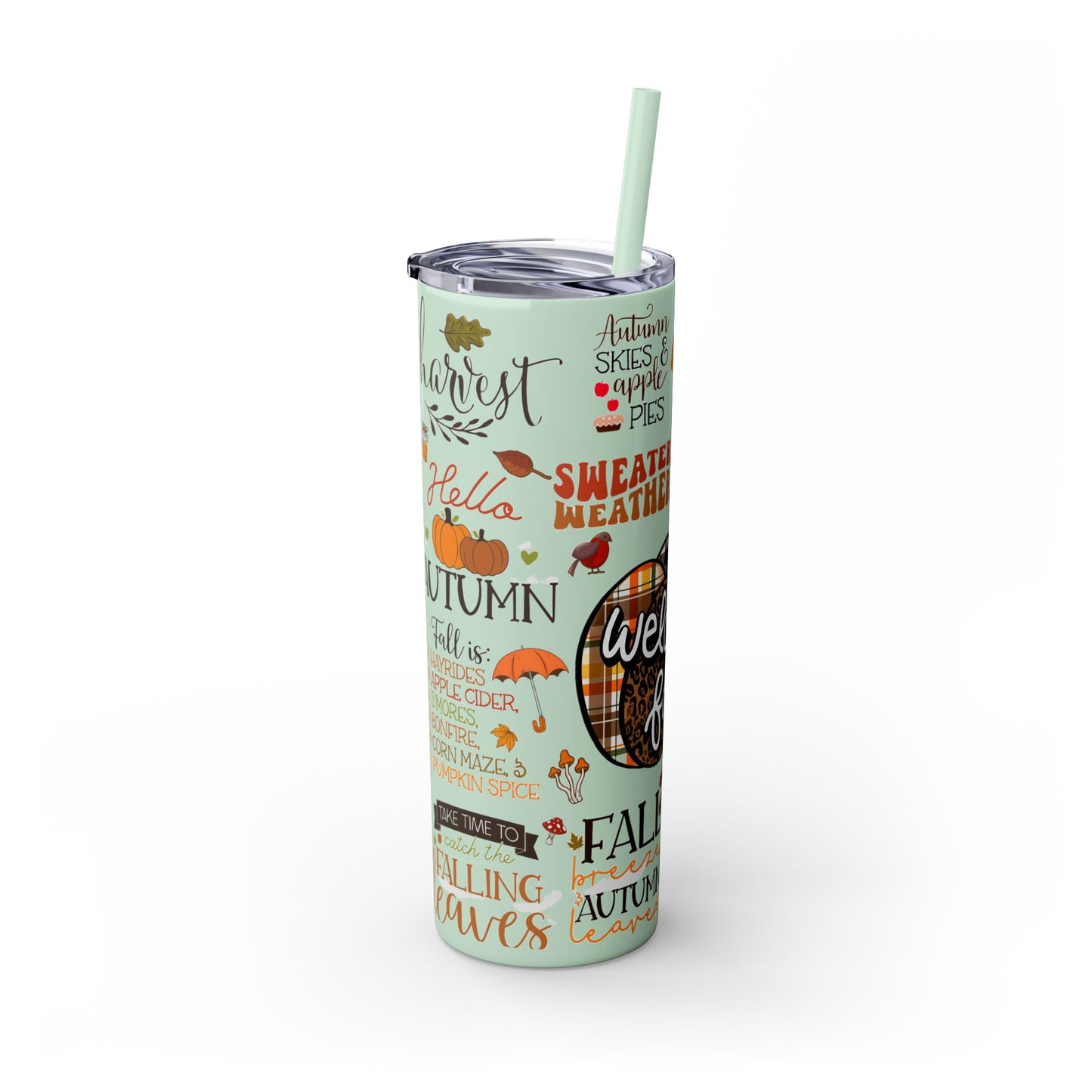 Skinny Tumbler with Straw, 20oz