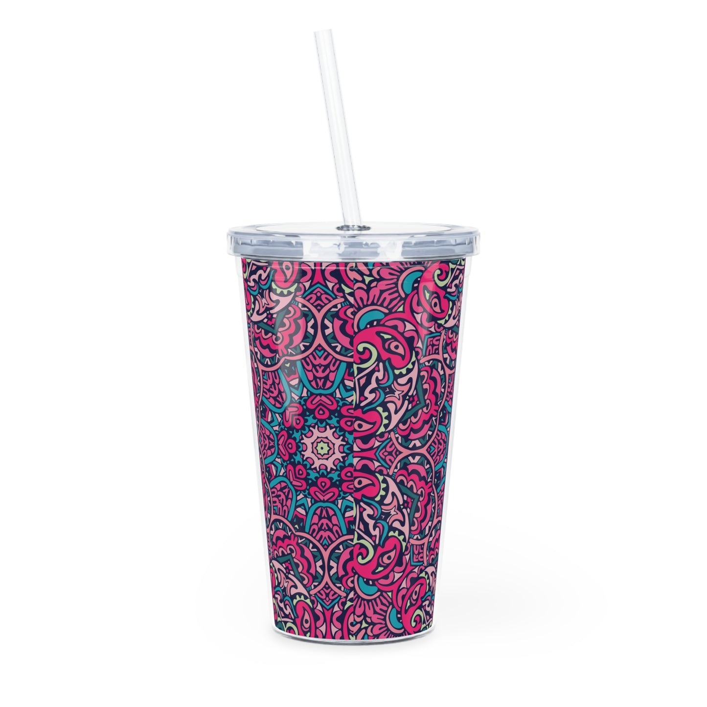 Plastic Tumbler with Straw