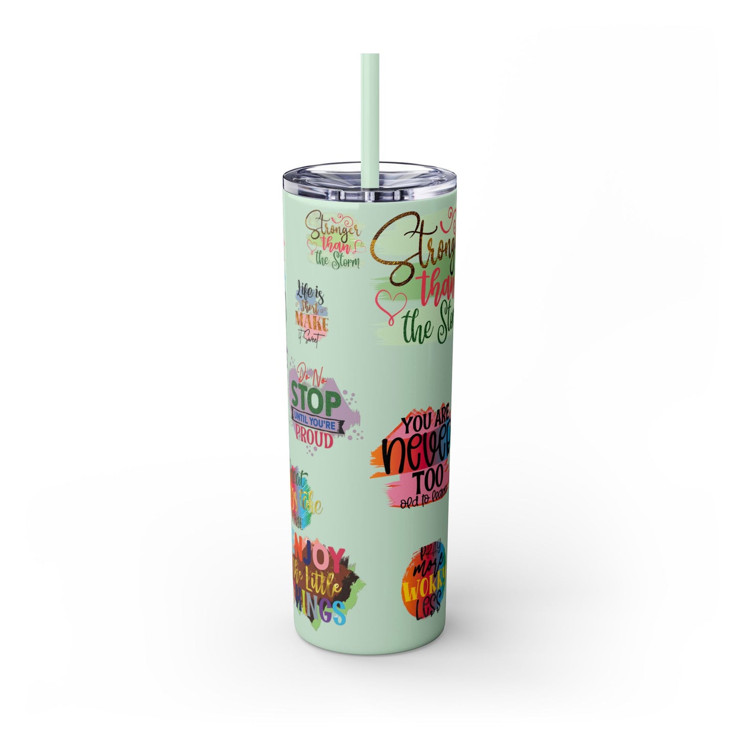 Skinny Tumbler with Straw, 20oz