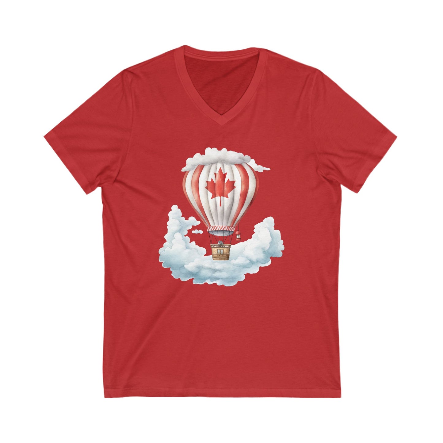 Unisex Jersey Short Sleeve V-Neck Tee