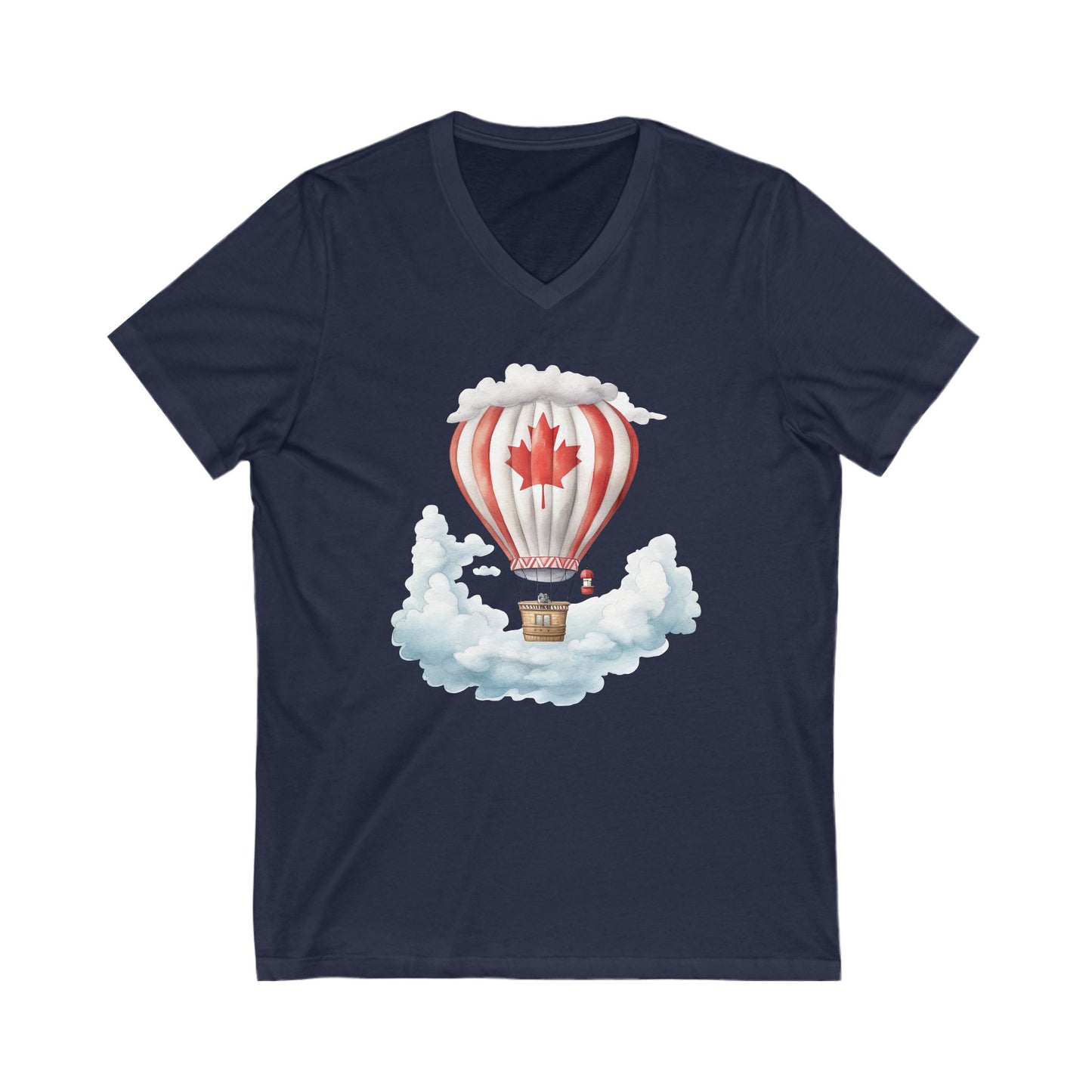 Unisex Jersey Short Sleeve V-Neck Tee