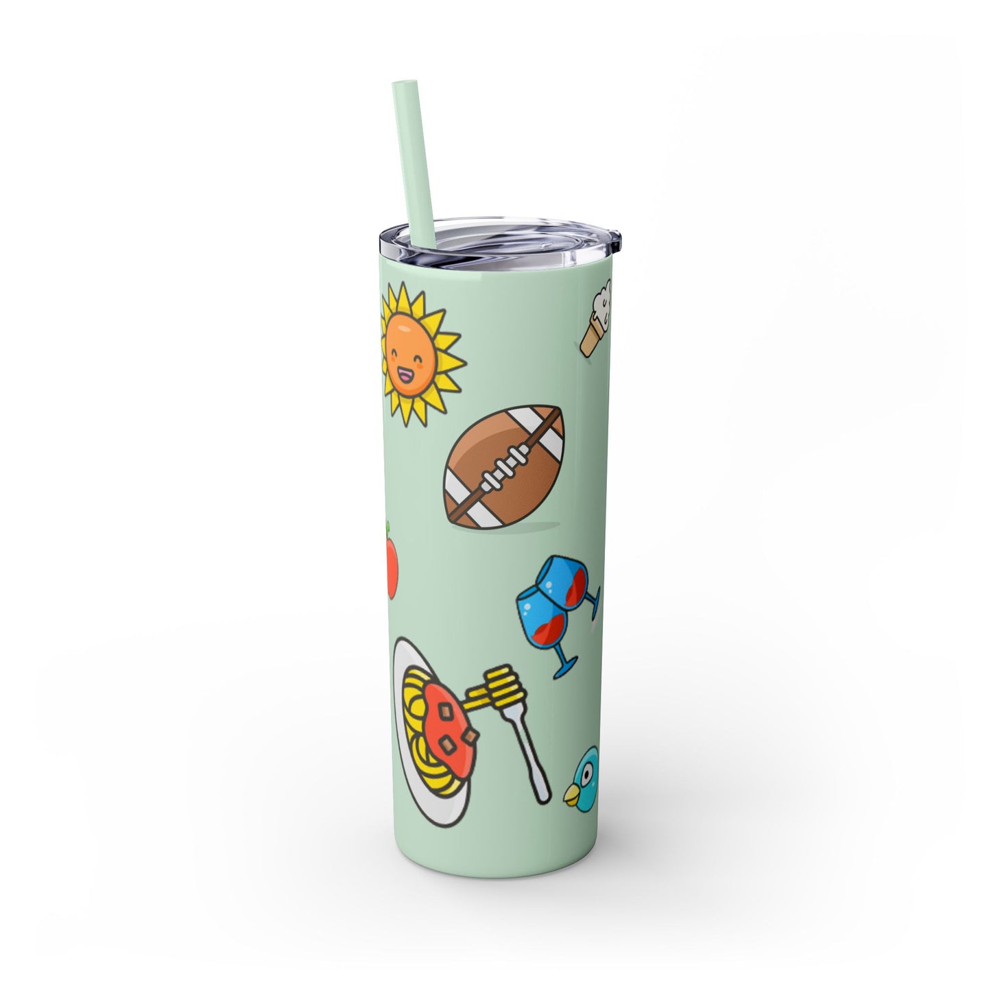 Skinny Tumbler with Straw, 20oz