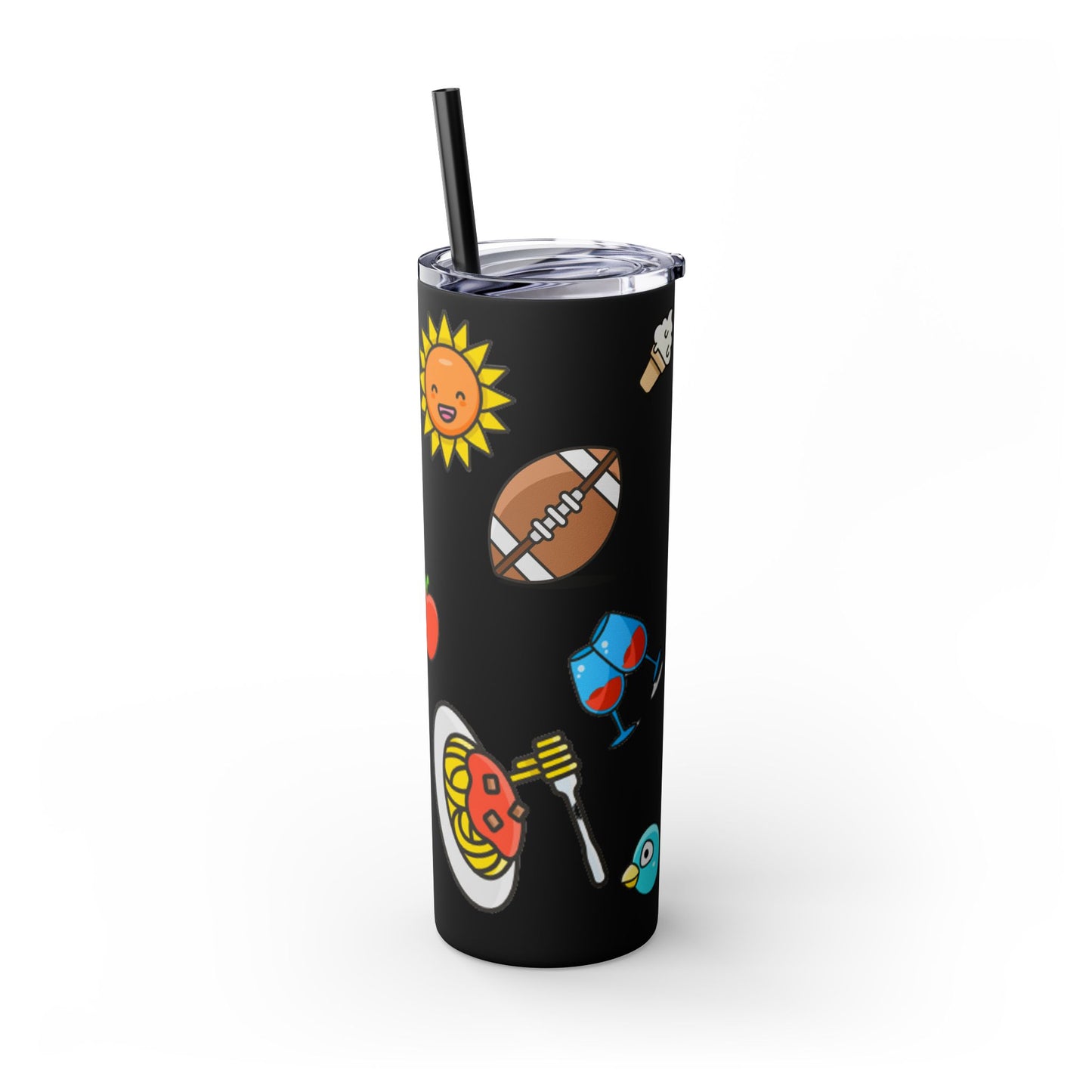 Skinny Tumbler with Straw, 20oz