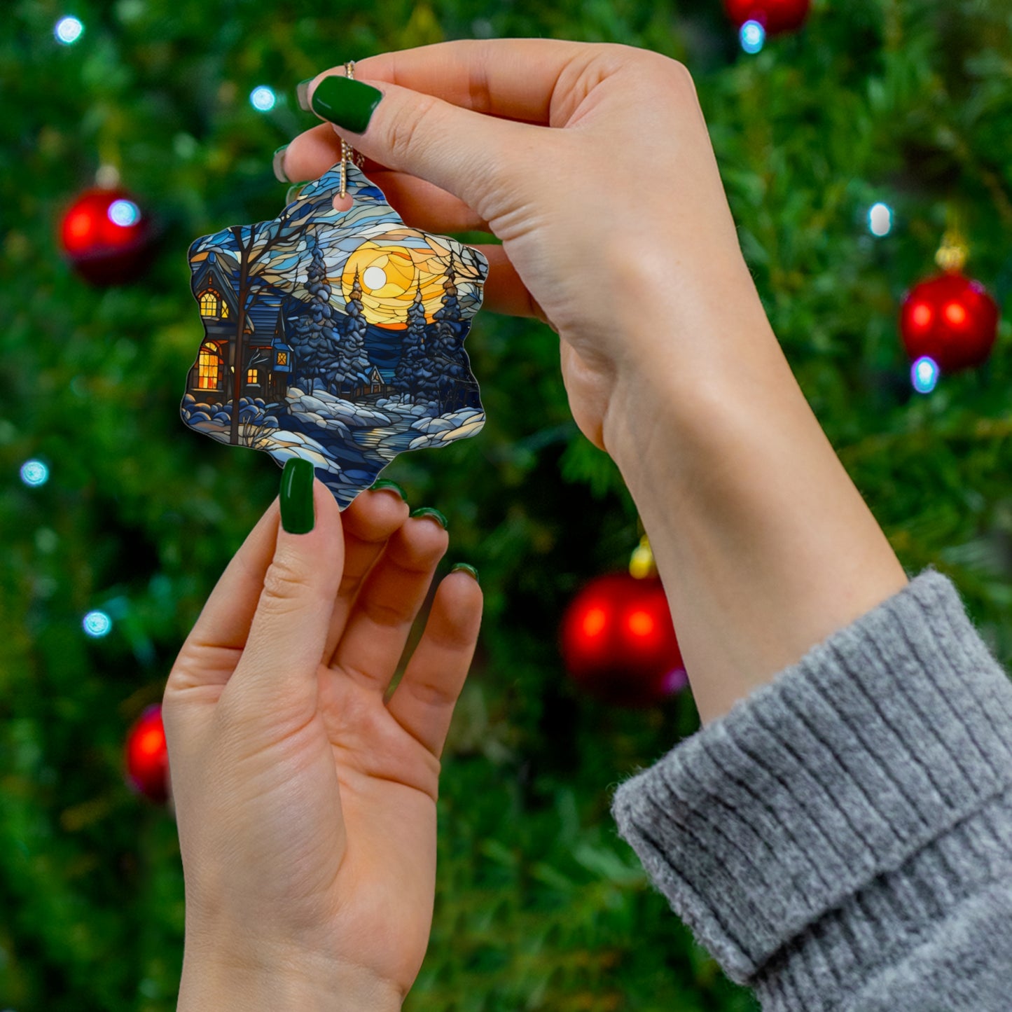 Ceramic Ornament, 4 Shapes
