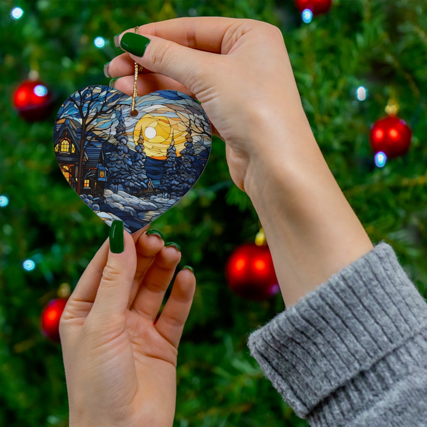 Ceramic Ornament, 4 Shapes