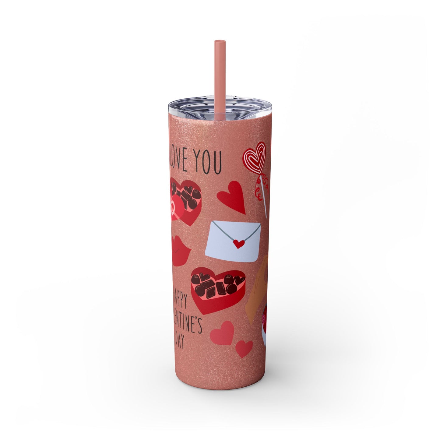 Skinny Tumbler with Straw, 20oz