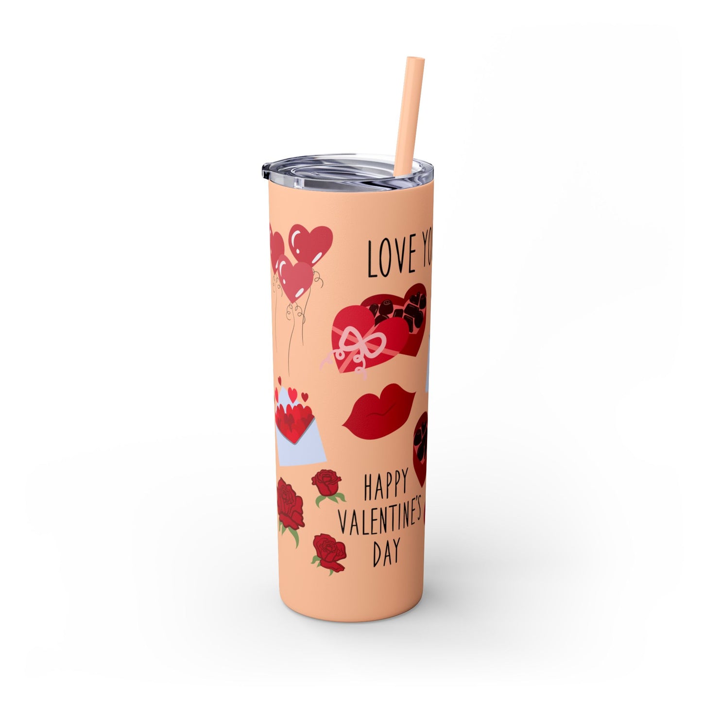 Skinny Tumbler with Straw, 20oz
