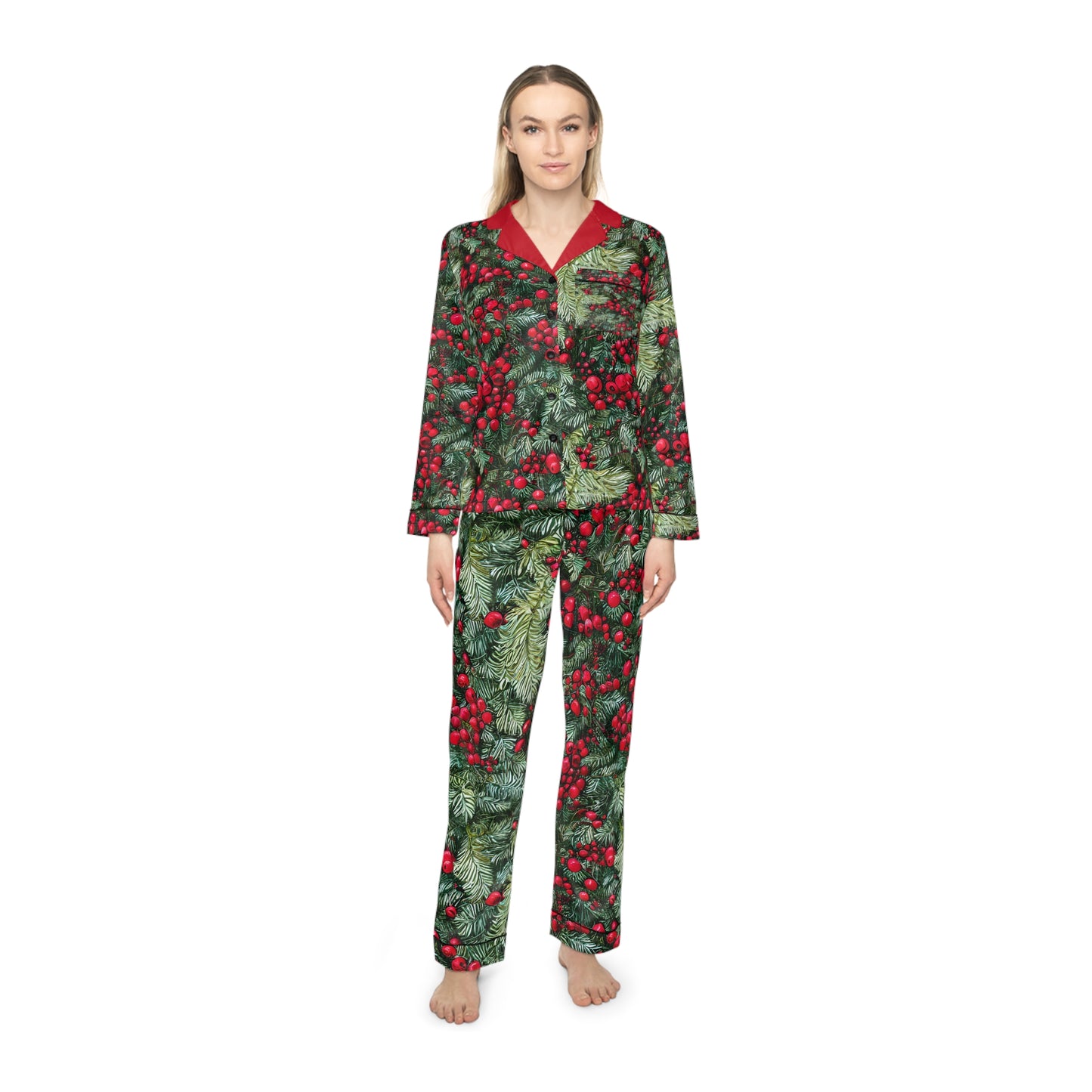 Women's Satin Pajamas (AOP)