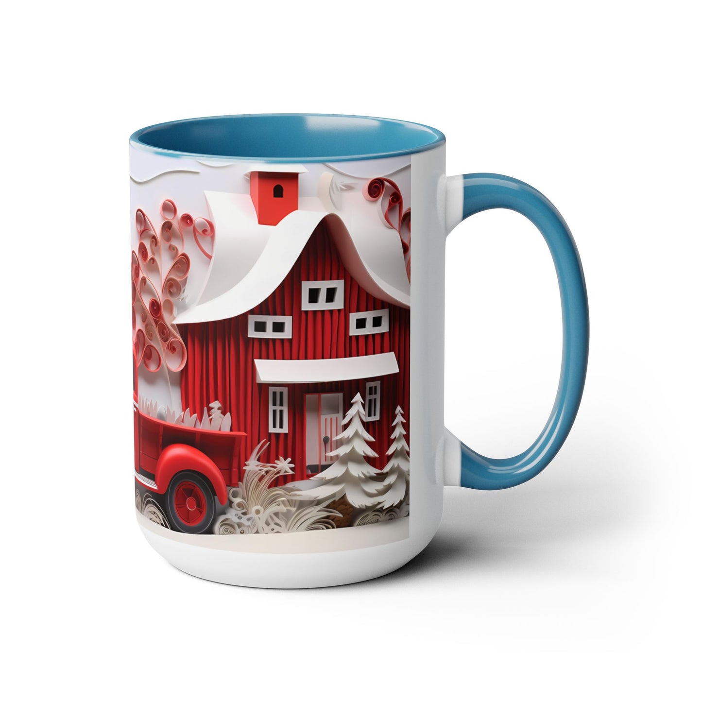 Two-Tone Coffee Mugs, 15oz