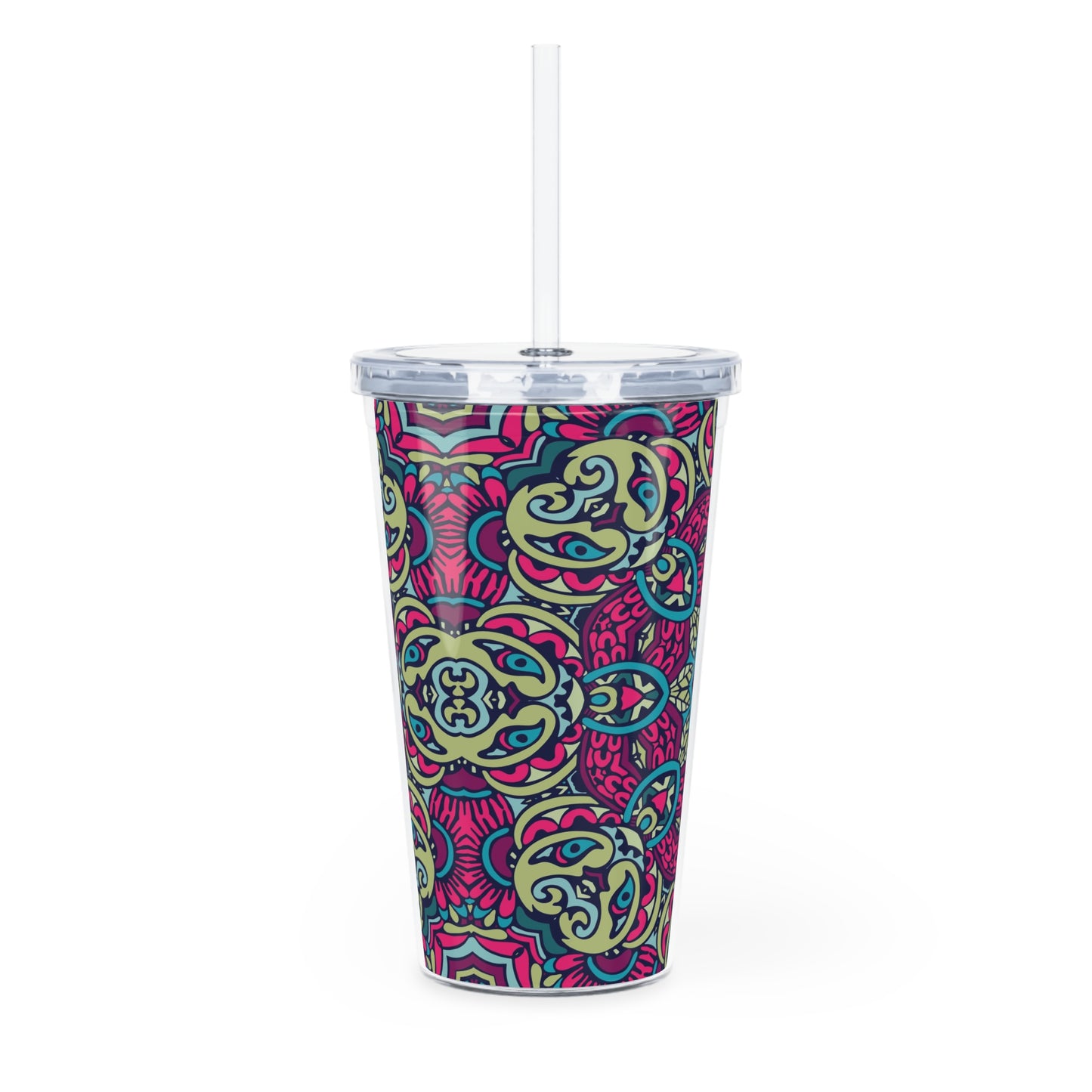 Plastic Tumbler with Straw