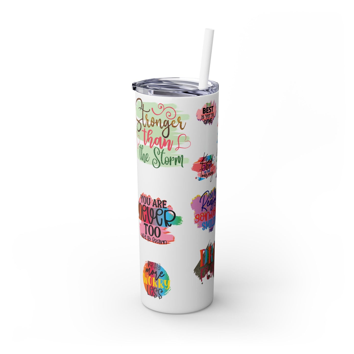 Skinny Tumbler with Straw, 20oz