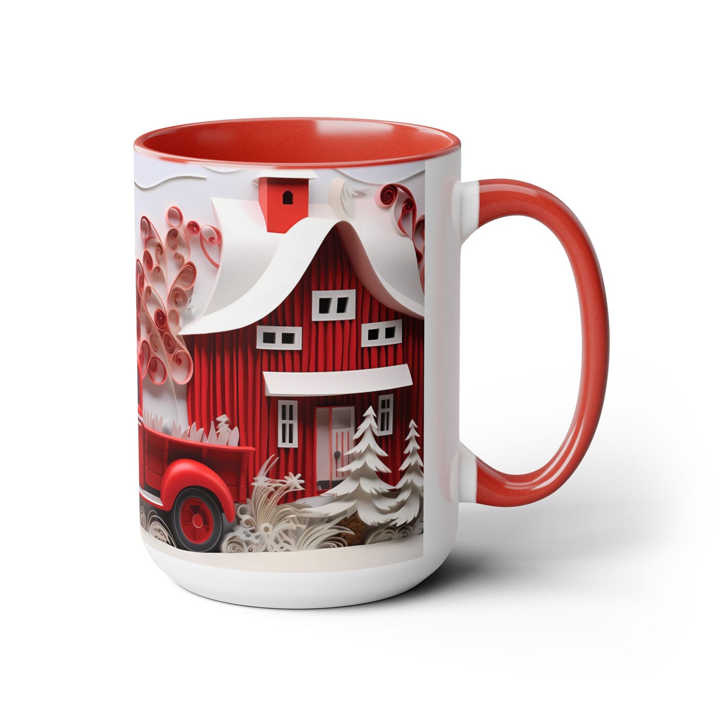 Two-Tone Coffee Mugs, 15oz