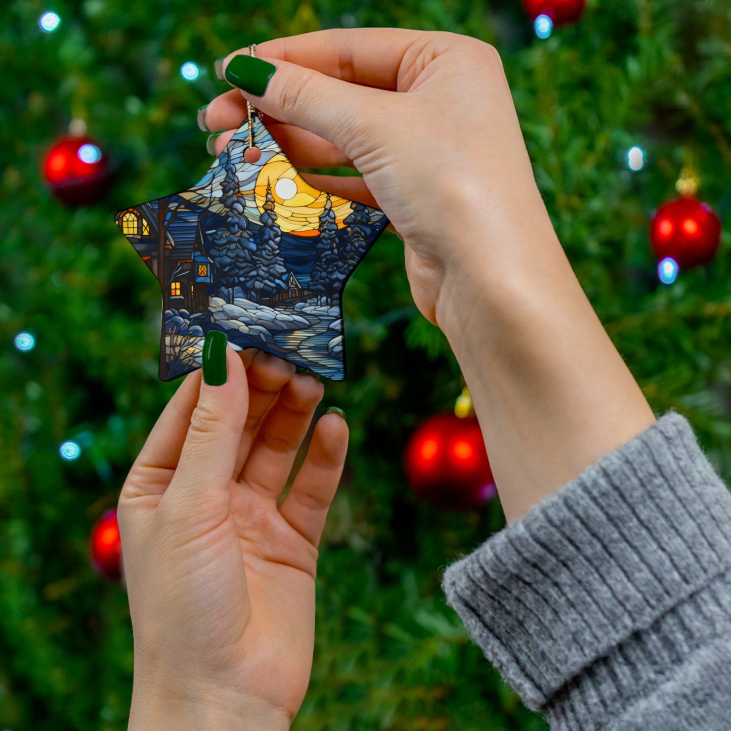 Ceramic Ornament, 4 Shapes