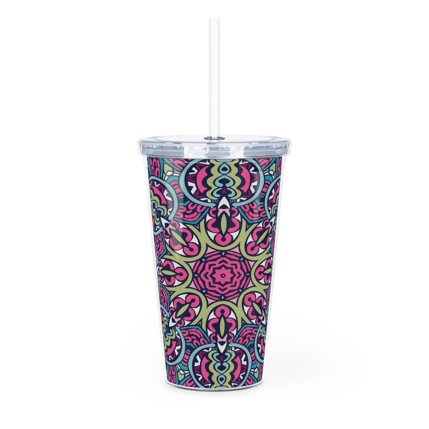 Plastic Tumbler with Straw