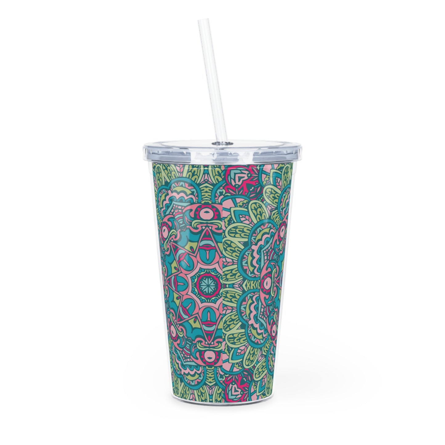Plastic Tumbler with Straw