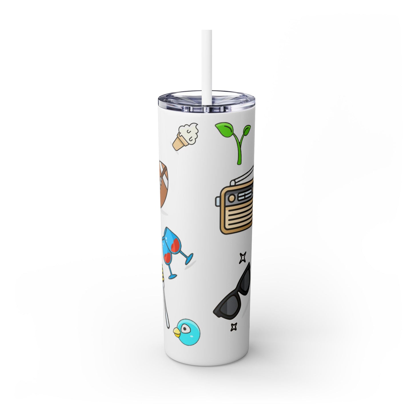 Skinny Tumbler with Straw, 20oz