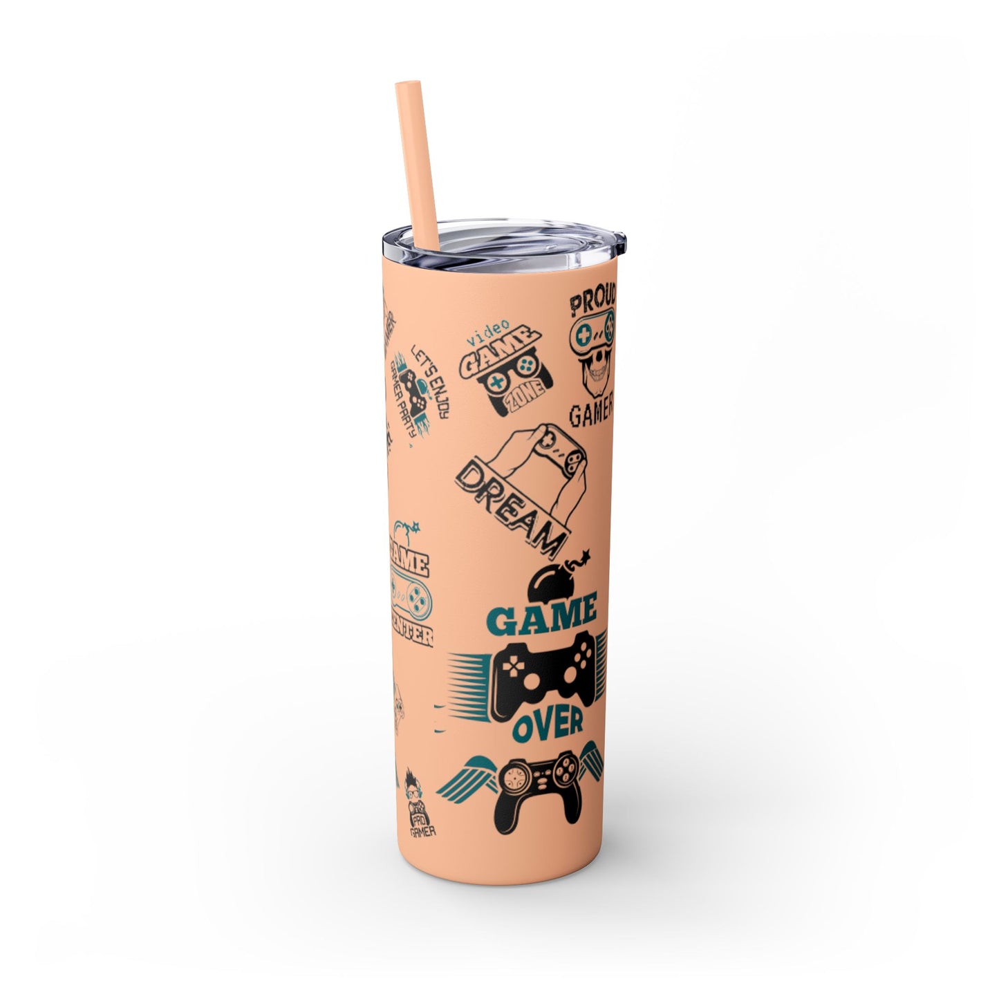 Skinny Tumbler with Straw, 20oz