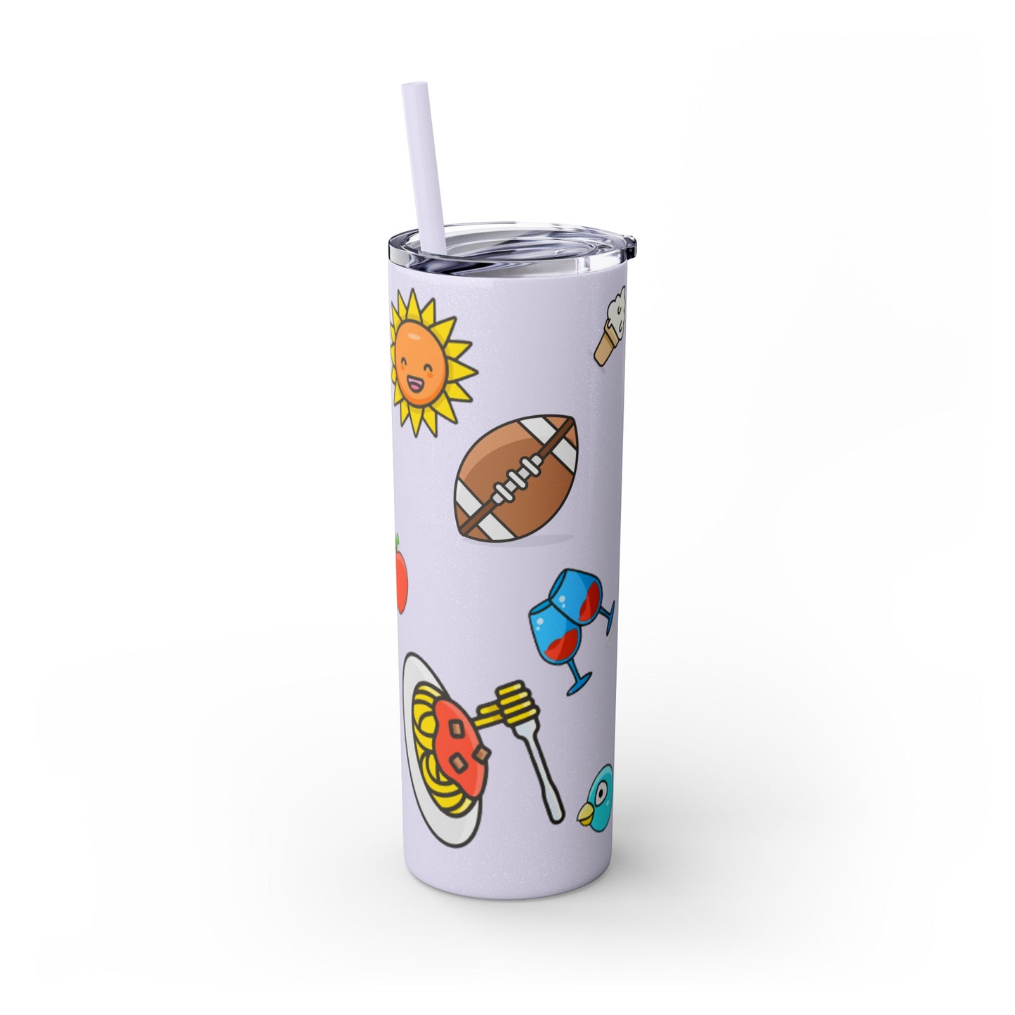 Skinny Tumbler with Straw, 20oz