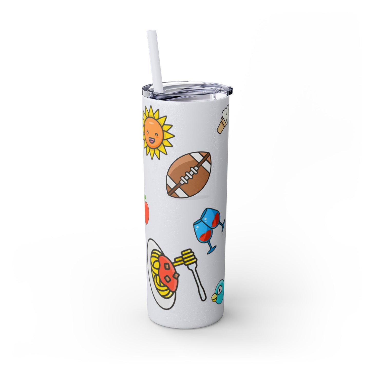 Skinny Tumbler with Straw, 20oz