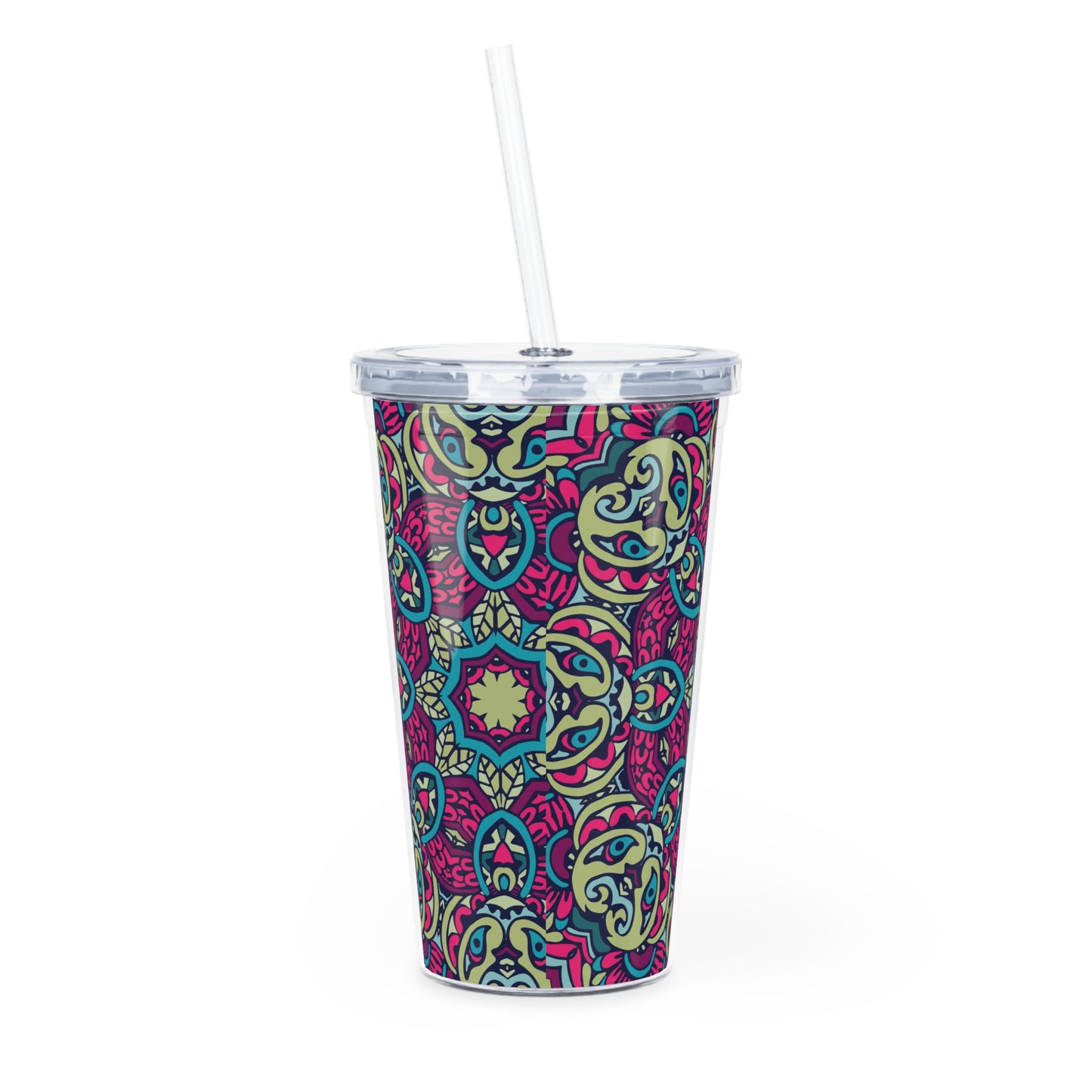 Plastic Tumbler with Straw