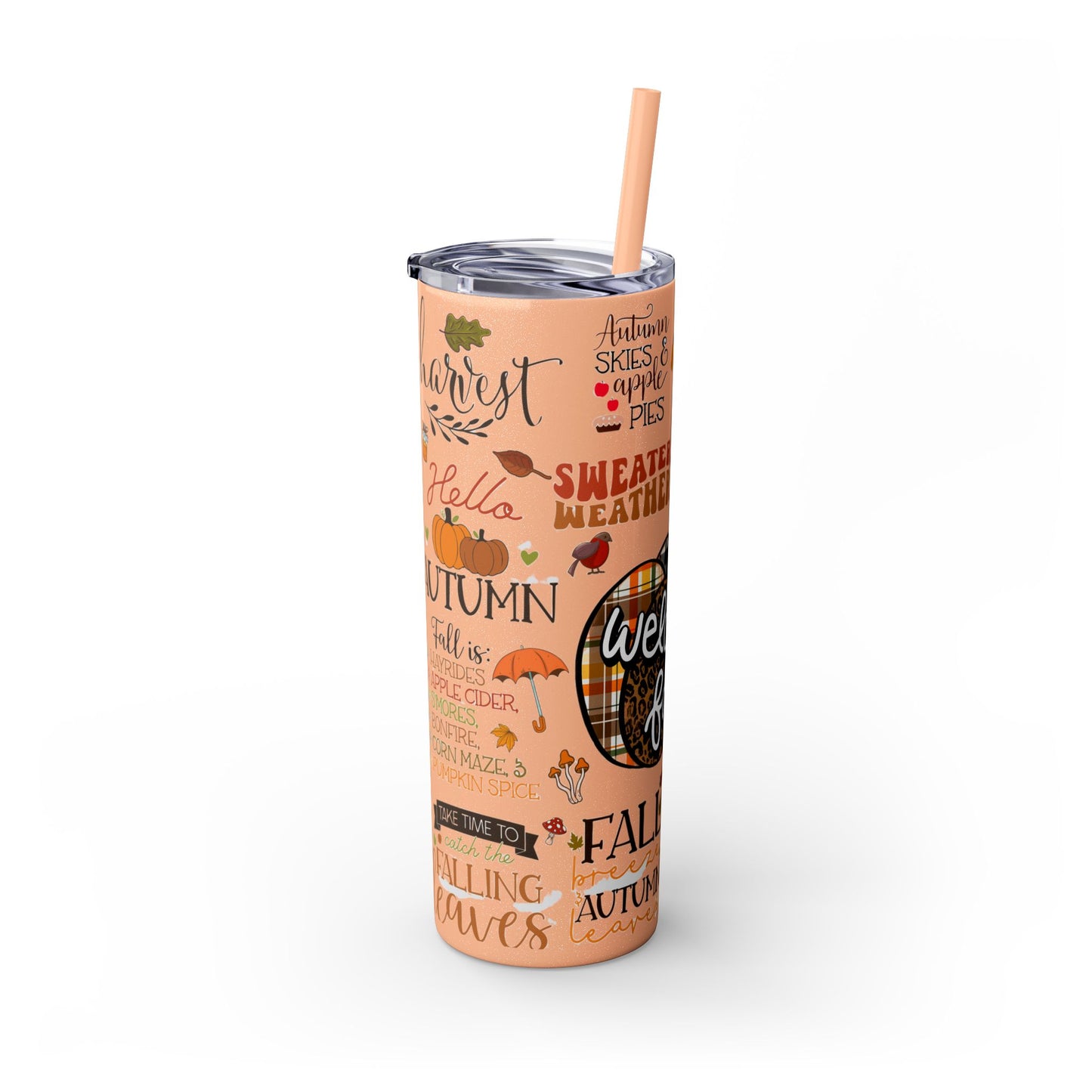 Skinny Tumbler with Straw, 20oz