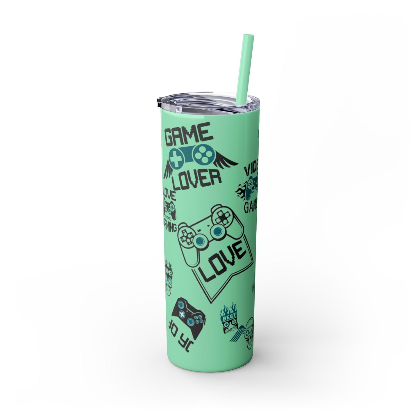 Skinny Tumbler with Straw, 20oz