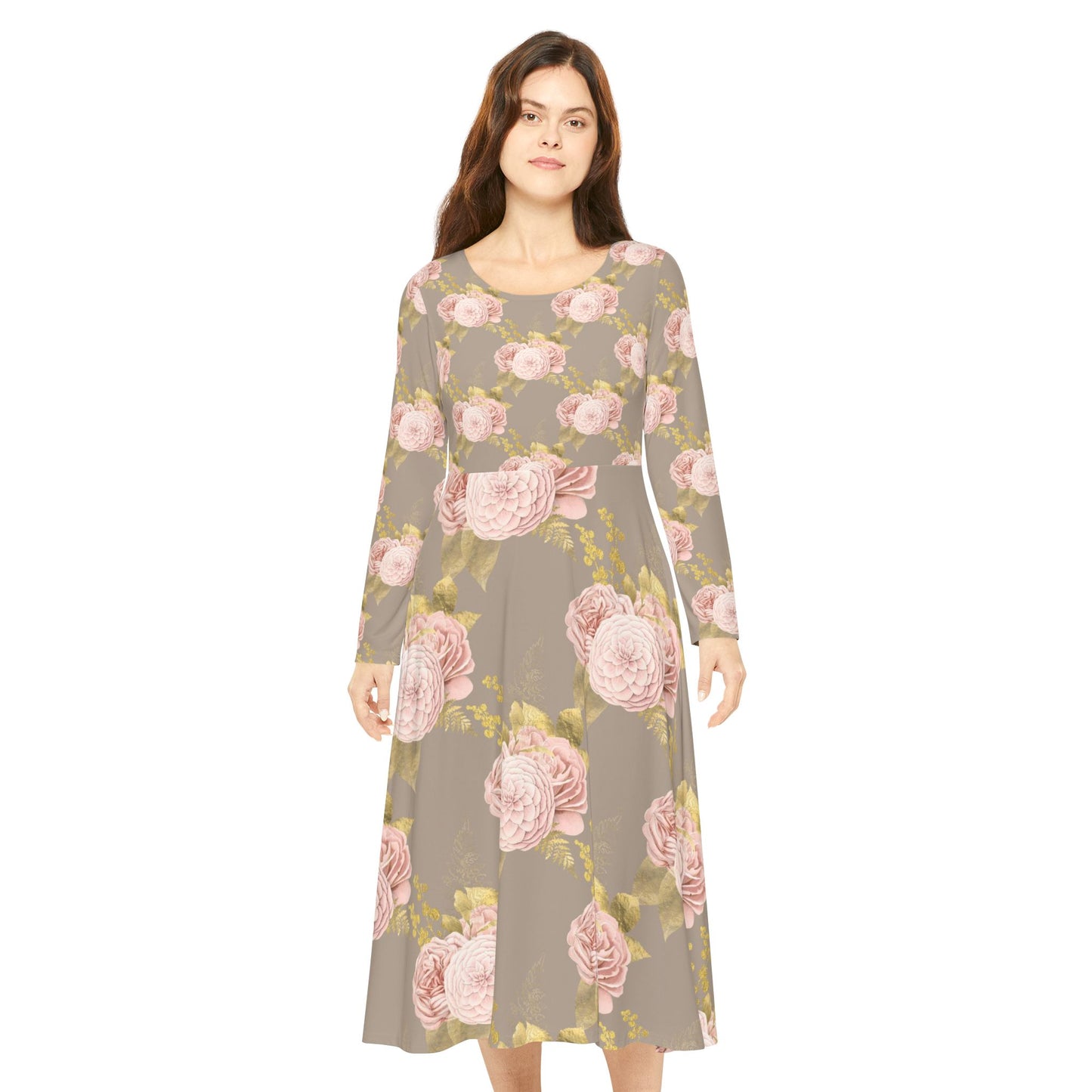 Women's Long Sleeve Dance Dress (AOP)