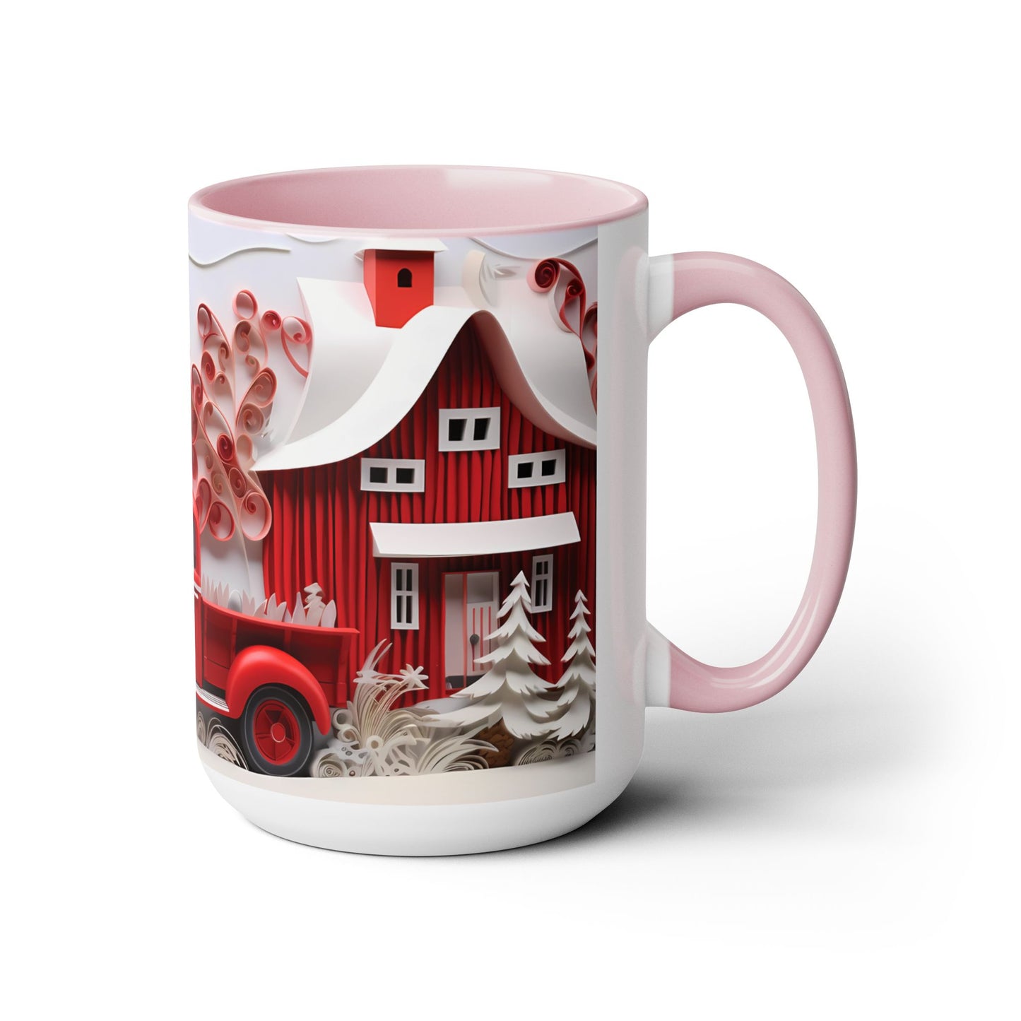 Two-Tone Coffee Mugs, 15oz
