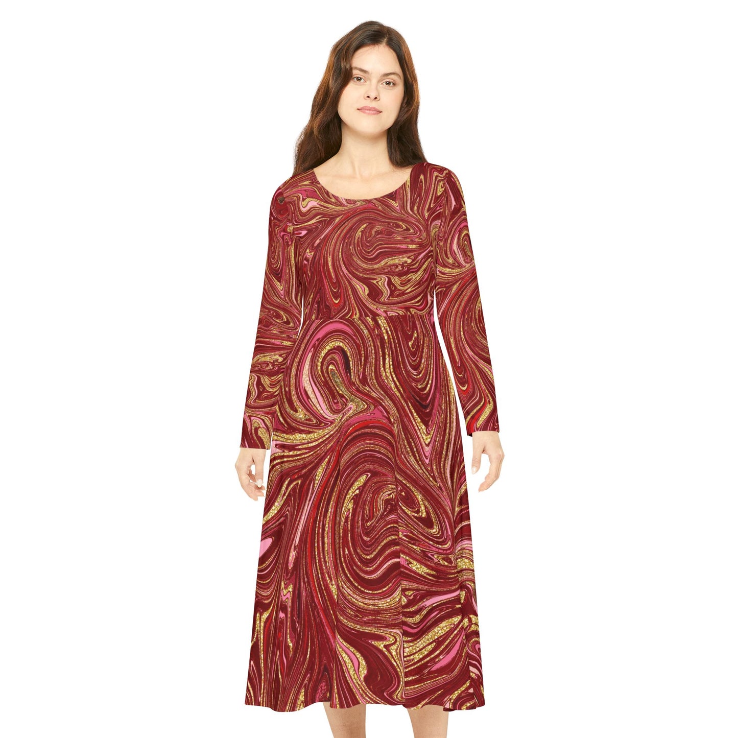 Women's Long Sleeve Dance Dress (AOP)